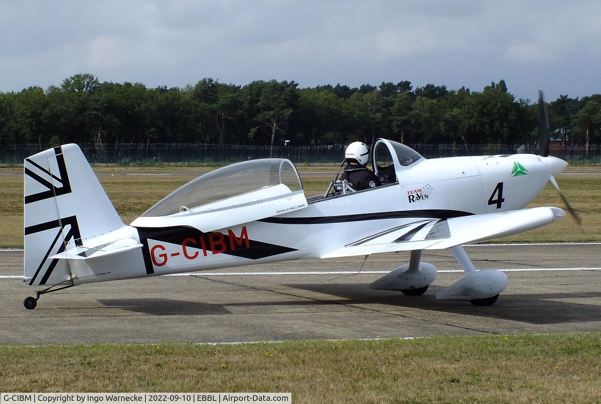 G-CIBM, 2013 Vans RV-8 C/N LAA 303-15083, Vans RV-8 'Raven 4' of the Team Raven aerobatic team at the 2022 Sanicole Spottersday at Kleine Brogel air base