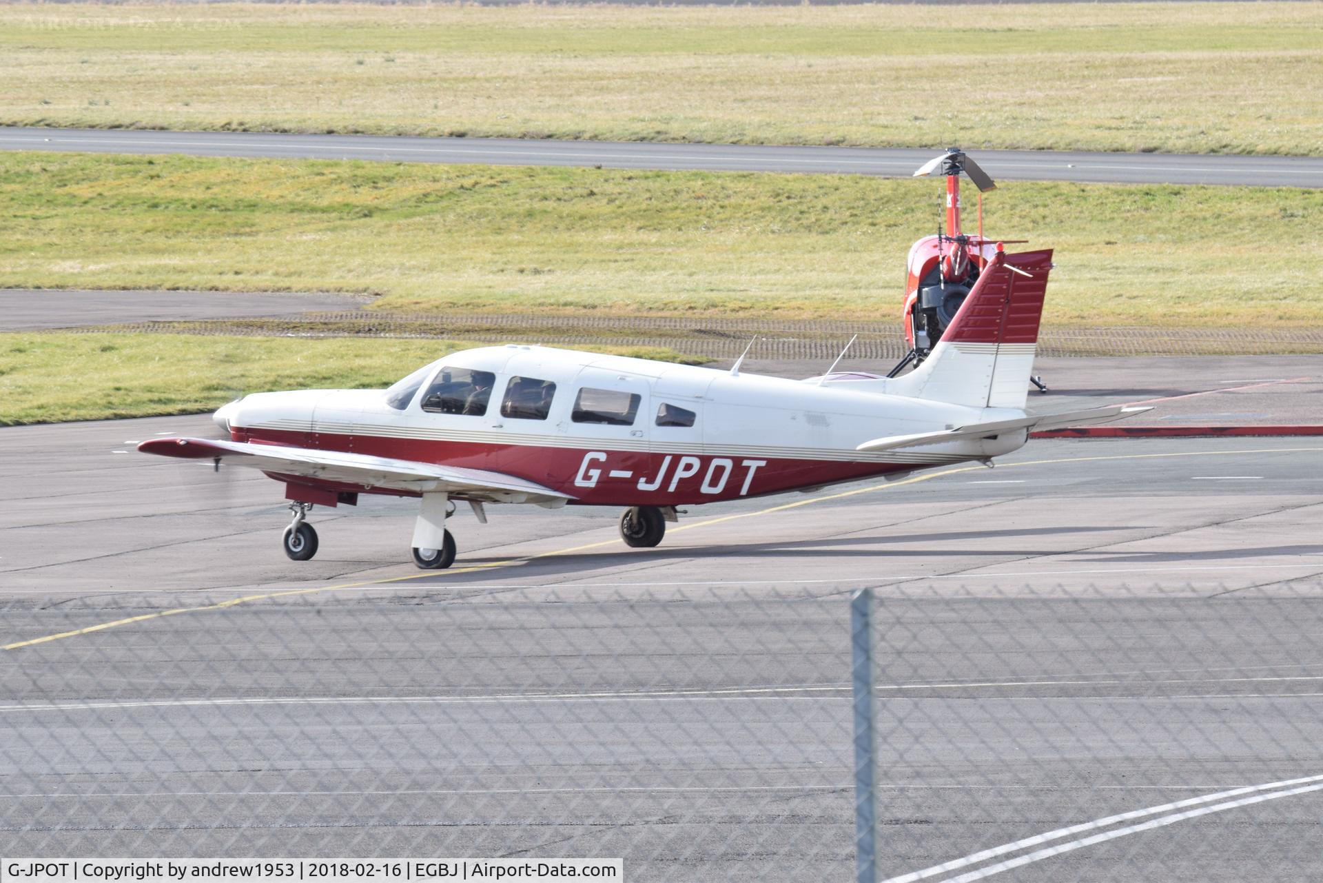 G-JPOT, 1981 Piper PA-32R-301 Saratoga SP C/N 32R-8113065, G-JPOT at Gloucestershire Airport.