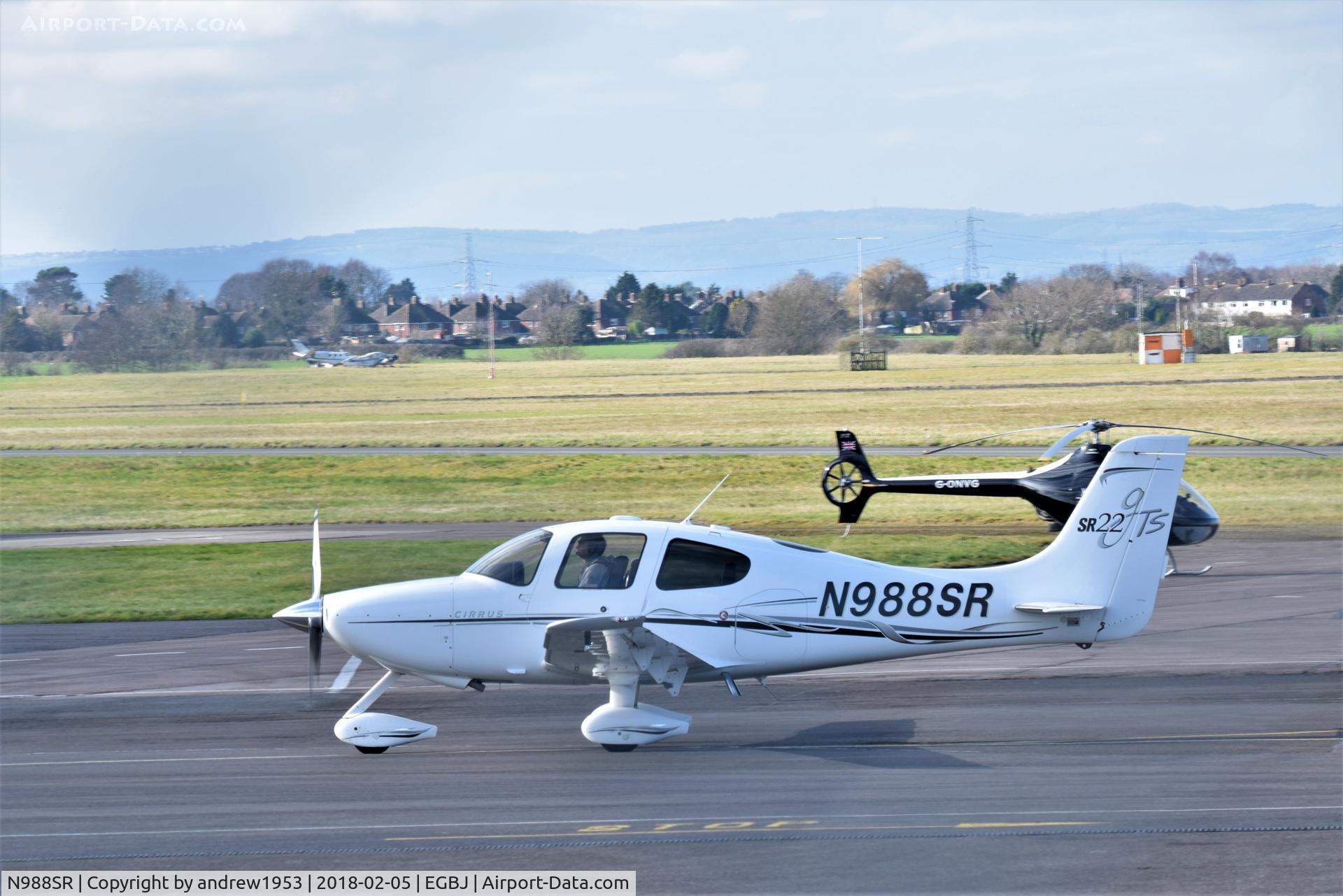 N988SR, 2006 Cirrus SR22 GTS C/N 2038, N988SR at Gloucestershire Airport.