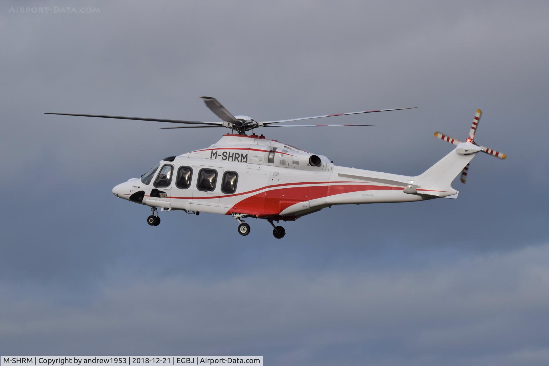M-SHRM, AgustaWestland AW 139 C/N 31716, M-SHRM at Gloucestershire Airport.