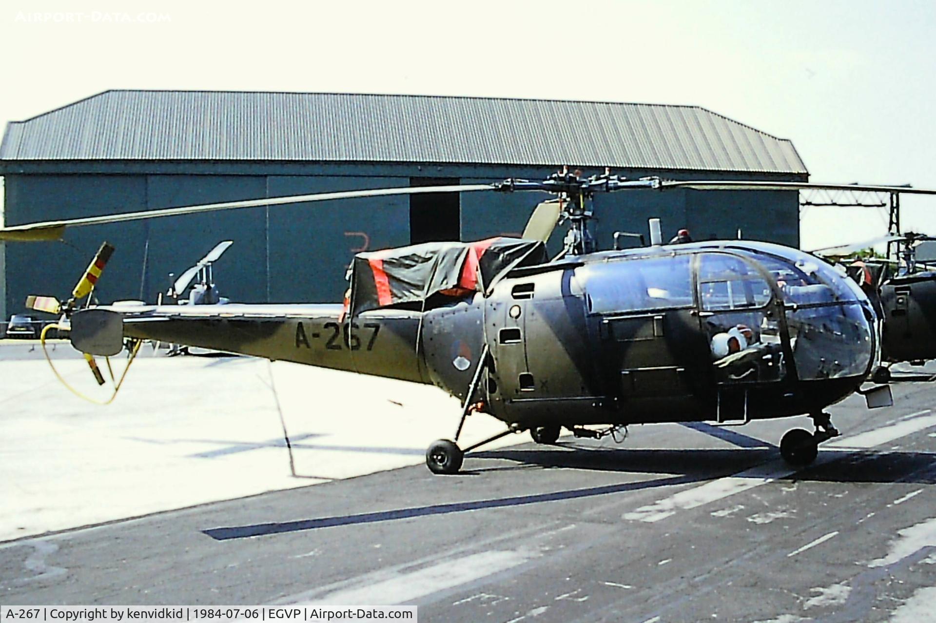 A-267, 1965 Aérospatiale SE-3160 Alouette III C/N 1267, At the 1984 Middle Wallop air show.