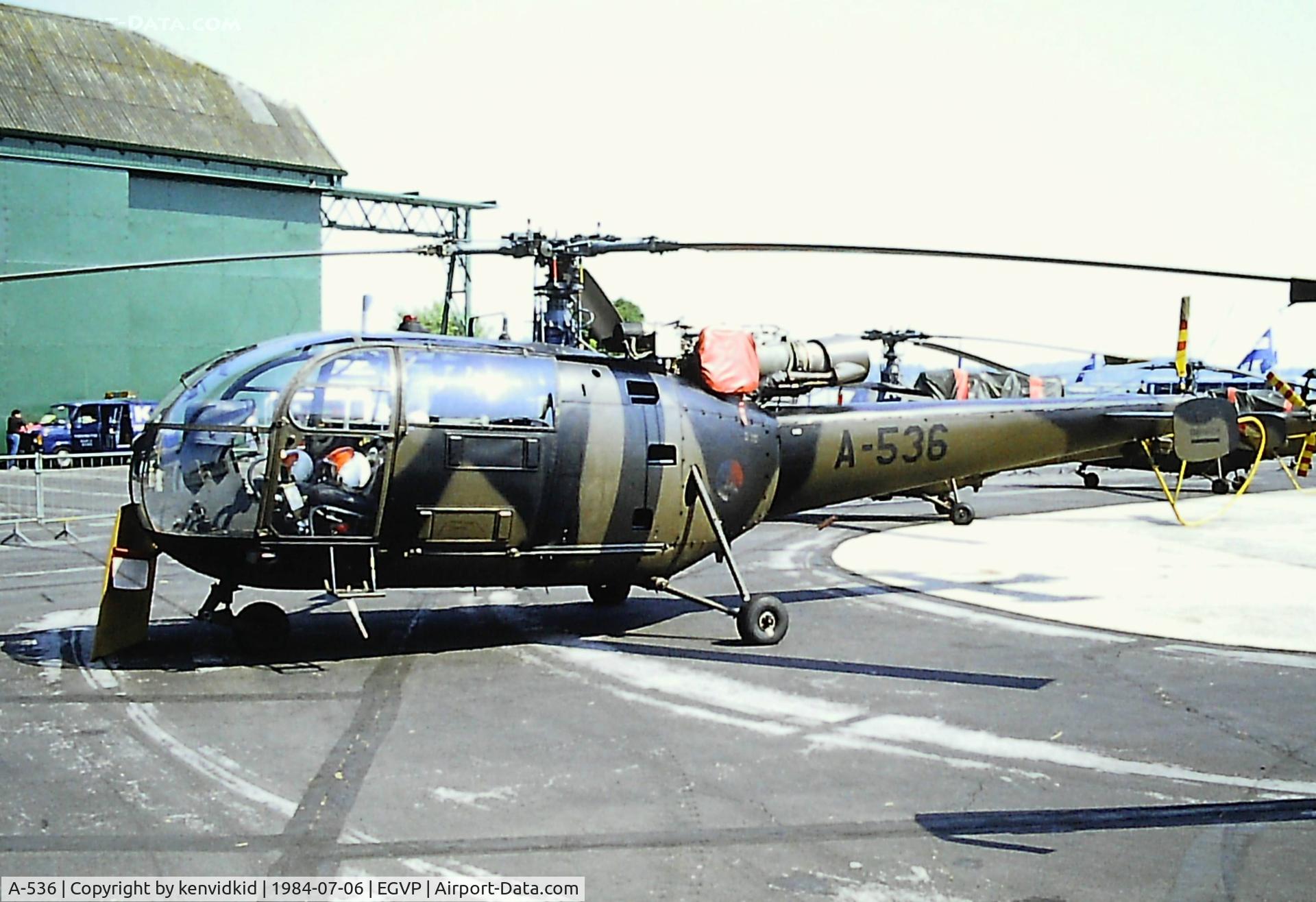 A-536, 1969 Sud SE-3160 Alouette III C/N 1536, At the 1984 Middle Wallop air show.