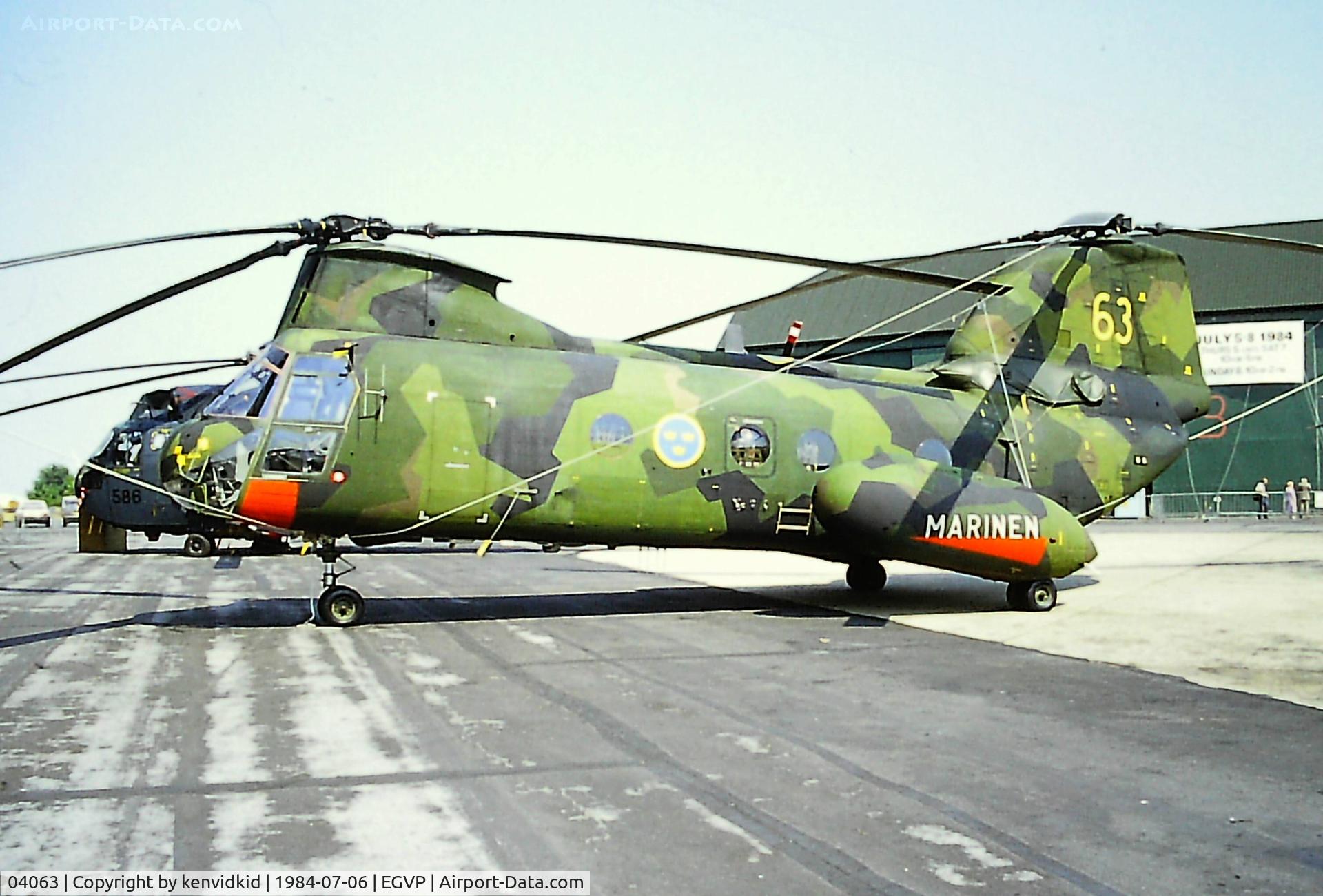 04063, Boeing Vertol Hkp4B C/N 503, At the 1984 Middle Wallop air show.