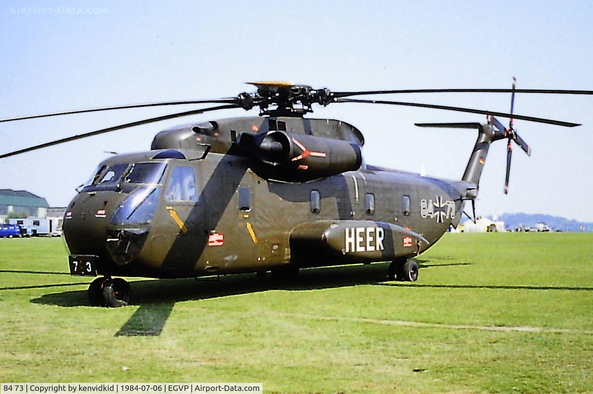 84 73, Sikorsky (VFW-Fokker) CH-53G C/N V65-071, At the 1984 Middle Wallop air show.