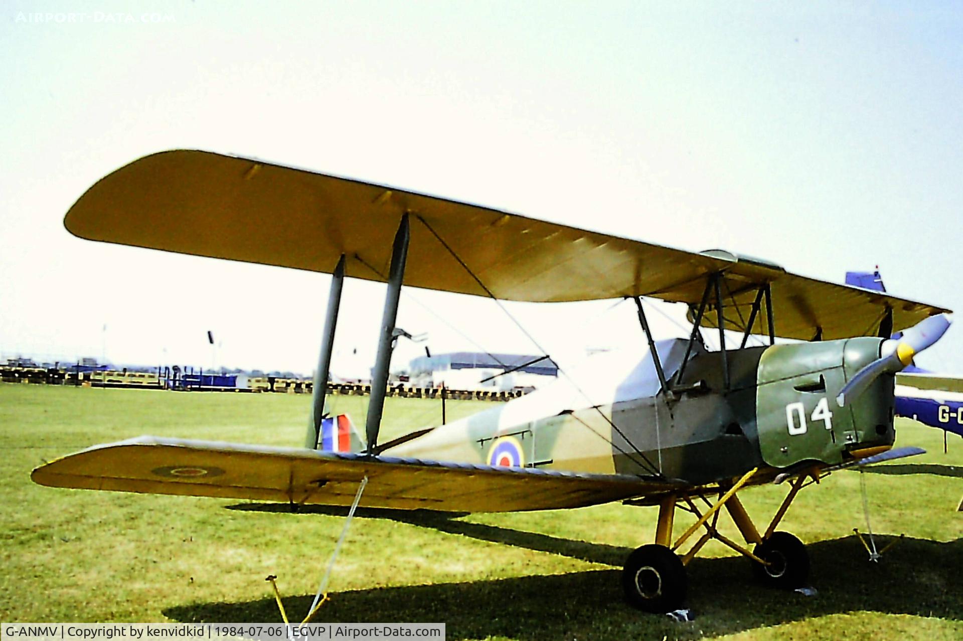 G-ANMV, 1940 De Havilland DH-82A Tiger Moth II C/N 83745, At the 1984 Middle Wallop air show.