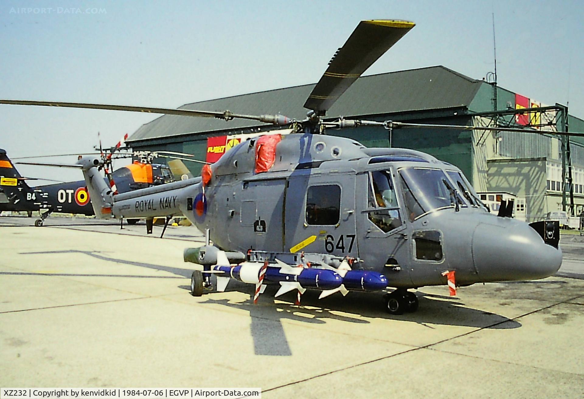 XZ232, 1977 Westland Lynx HAS.3GMS C/N 009, At the 1984 Middle Wallop air show.
