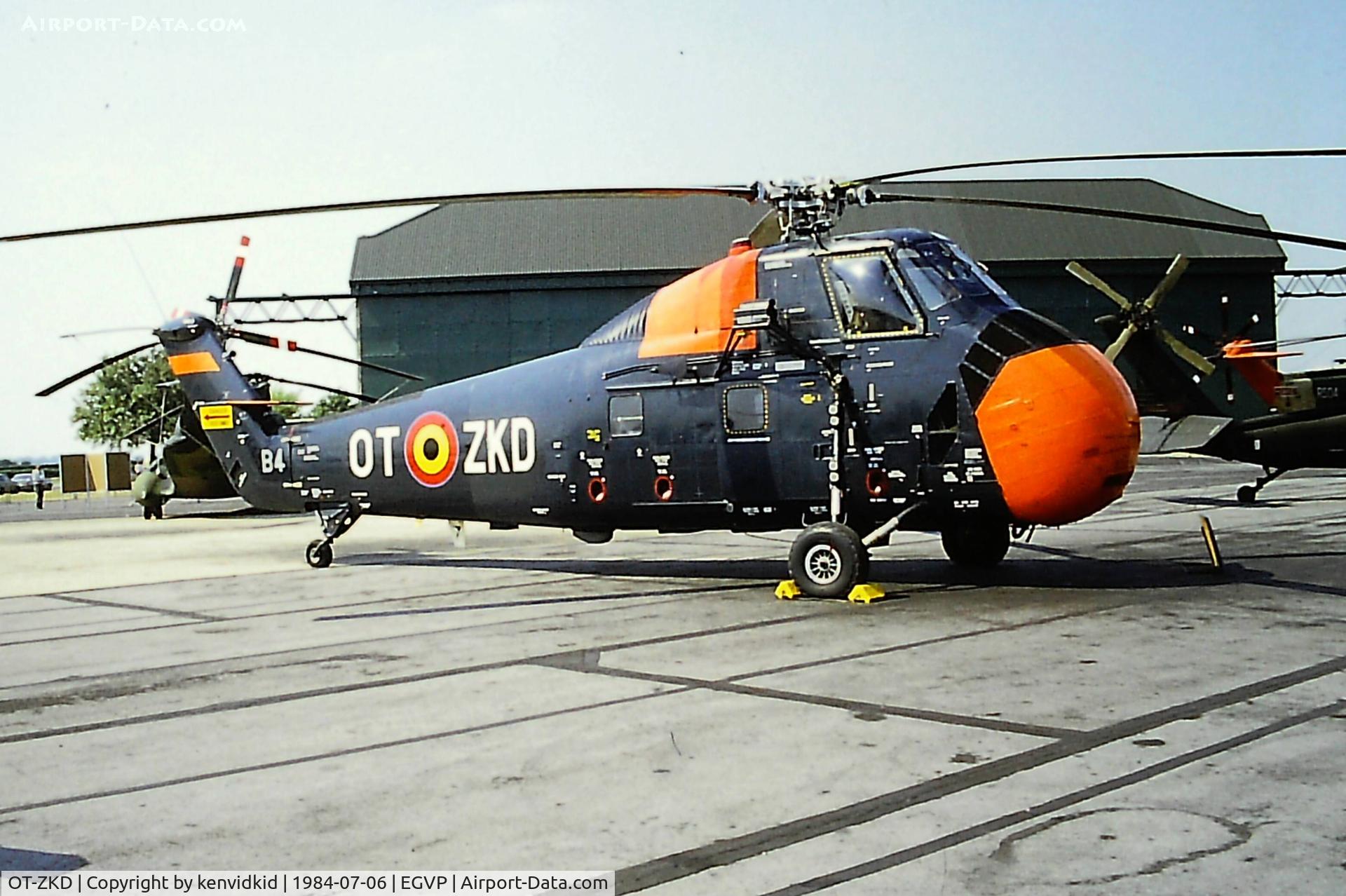 OT-ZKD, Sikorsky HSS-1 Seabat (S-58) C/N SA145, At the 1984 Middle Wallop air show.