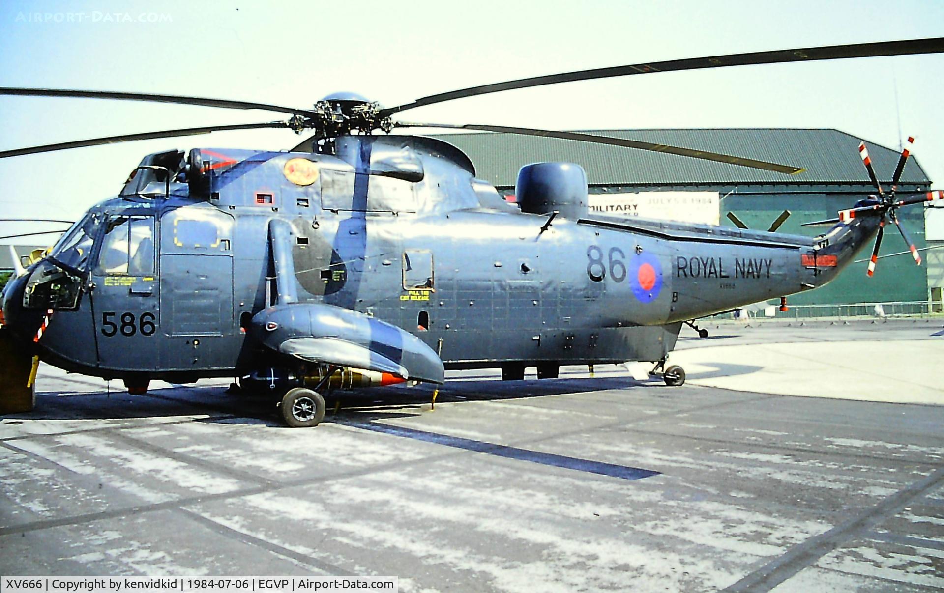 XV666, 1970 Westland Sea King HAR.5 C/N WA654, At the 1984 Middle Wallop air show.