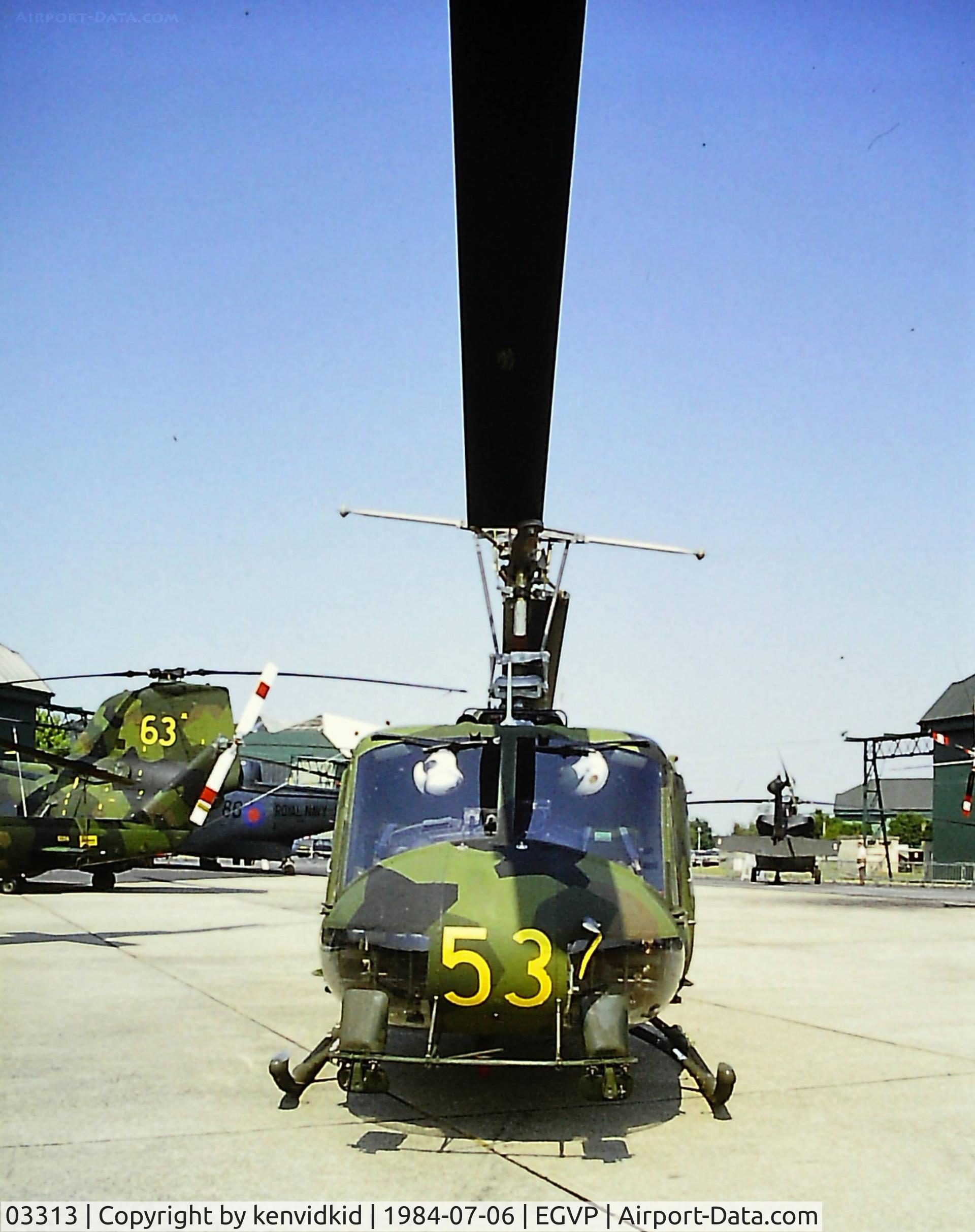 03313, Agusta Hkp3C (AB-204B) C/N 3193, At the 1984 Middle Wallop air show.