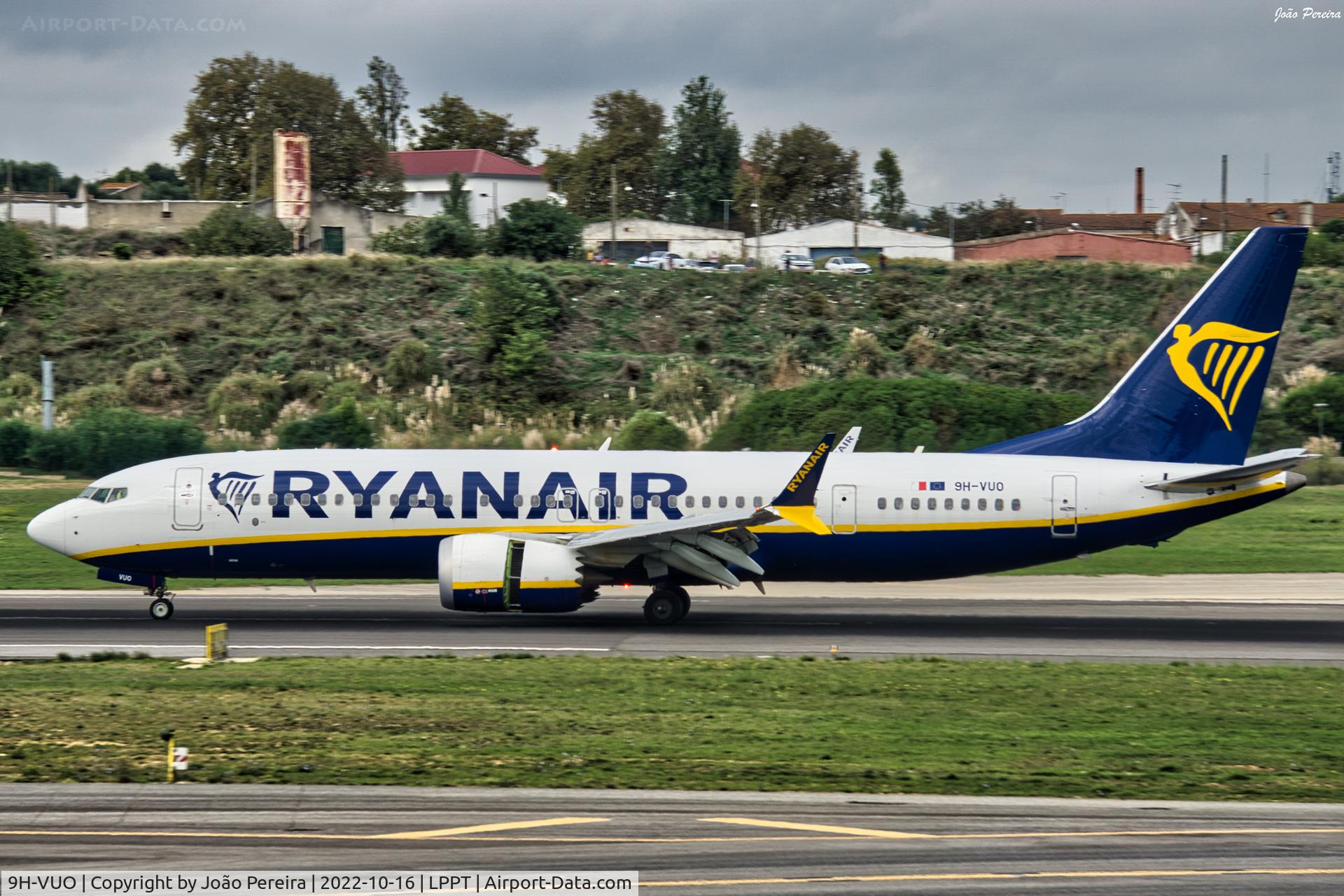 9H-VUO, 2021 Boeing 737-8-200 MAX C/N 65884, Ryanair B738MAX at LPPT