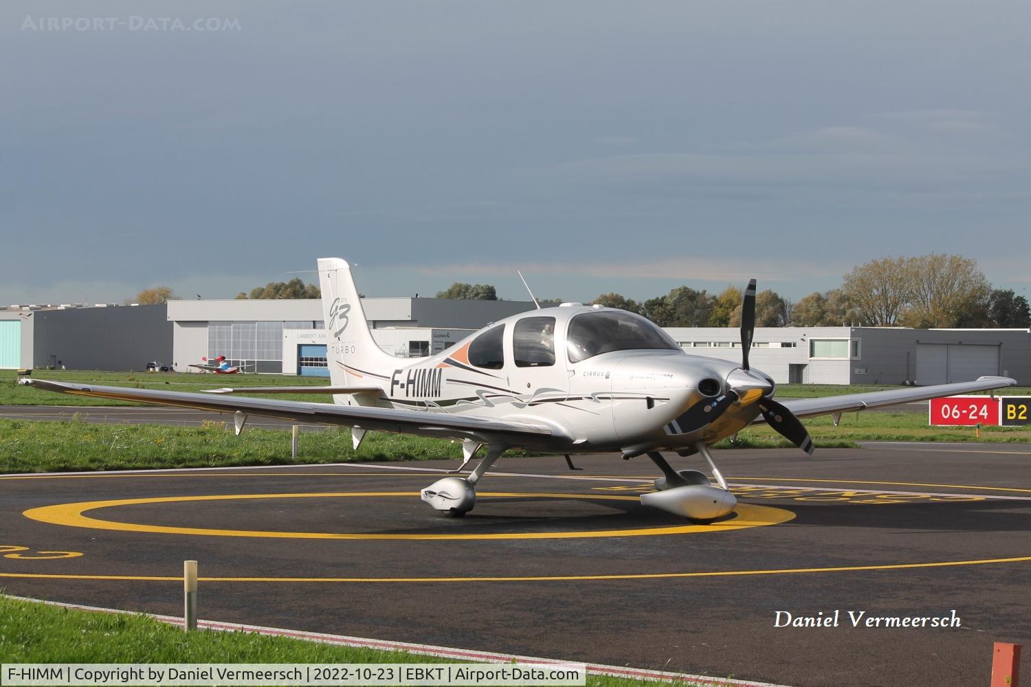 F-HIMM, 2007 Cirrus SR22 C/N 2564, Visitor at Kortrijk Airport.