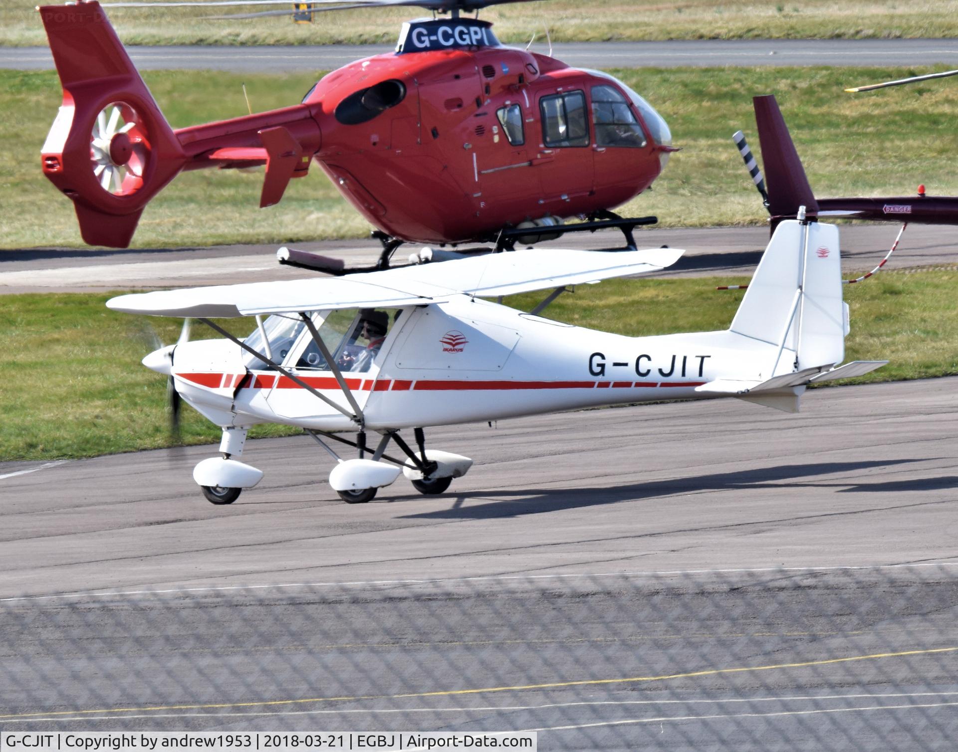 G-CJIT, 2016 Comco  Ikarus C42 FB100 Bravo C/N 1608-7466, G-CJIT at Gloucestershire Airport.