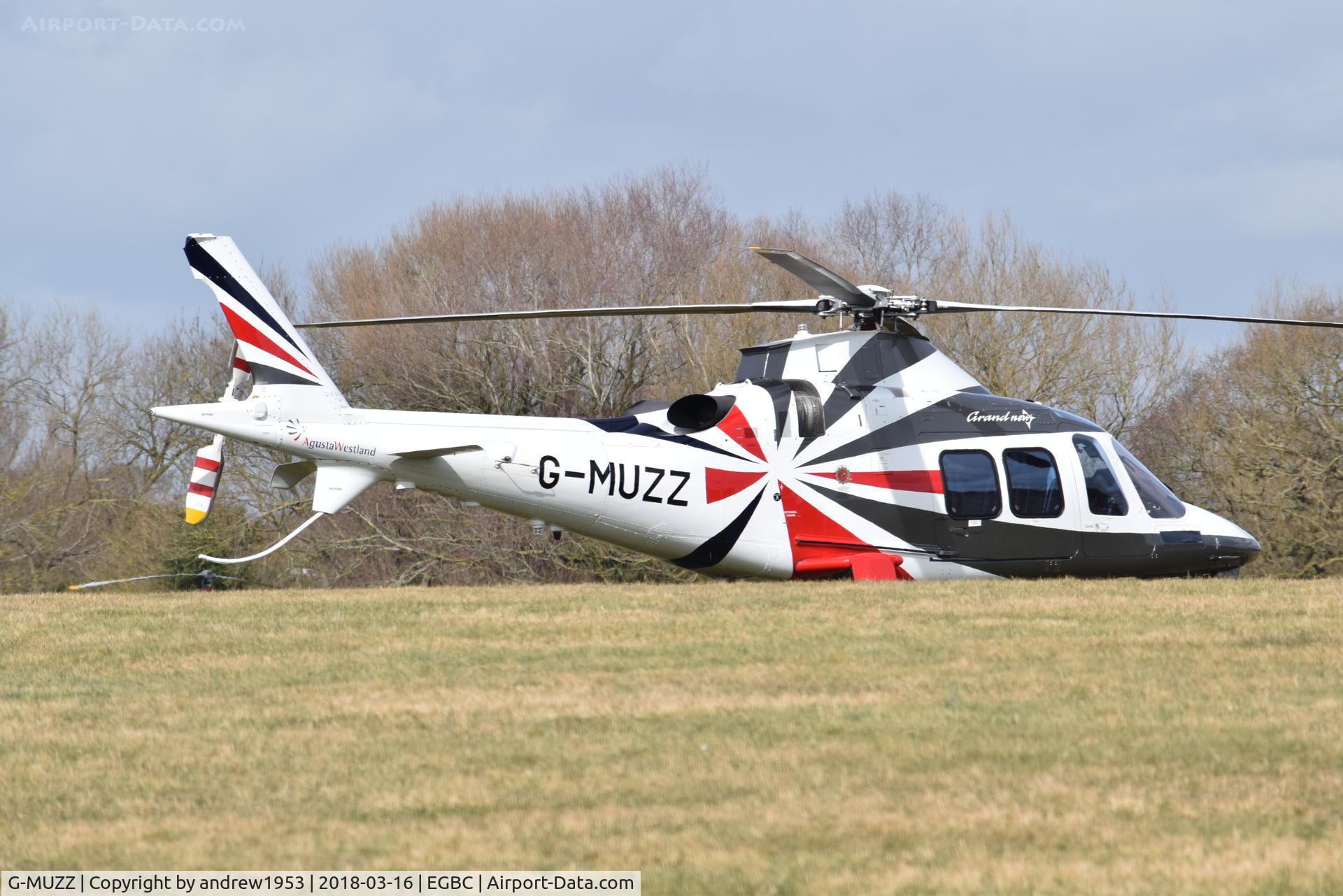 G-MUZZ, 2013 AgustaWestland AW-109SP GrandNew C/N 22325, G-MUZZ at Cheltenham Racecource.