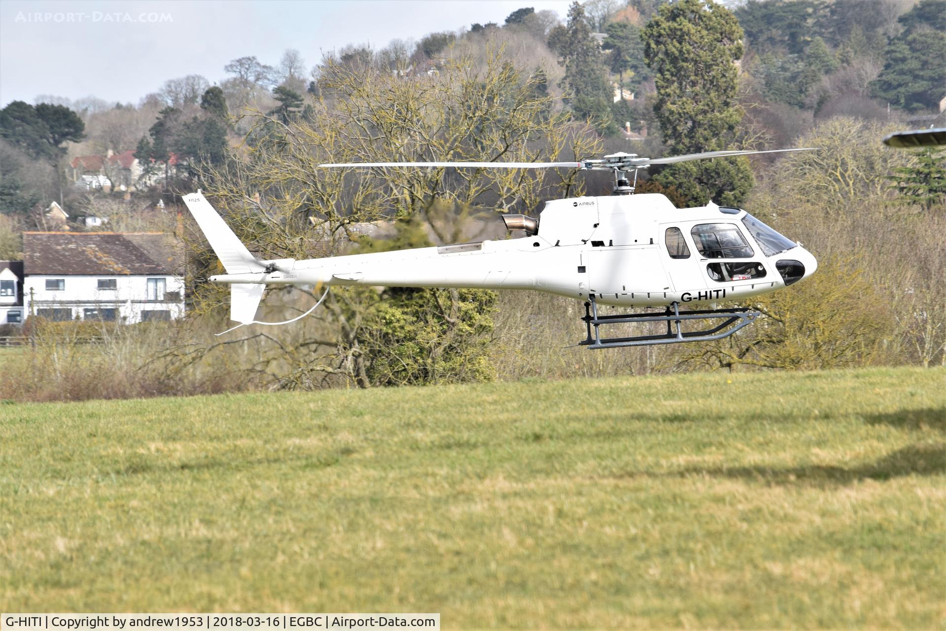 G-HITI, 2016 Airbus Helicopters AS-350B-3 Ecureuil C/N 8239, G-HITI at Cheltenham Racecourse.