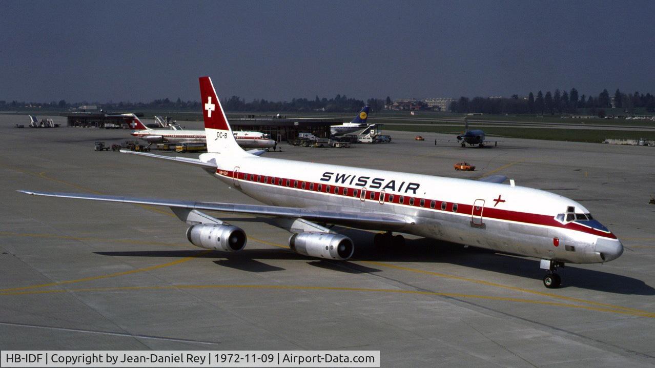 HB-IDF, 1967 Douglas DC-8-62 C/N 45920, On the tarmac of the airport of Geneva