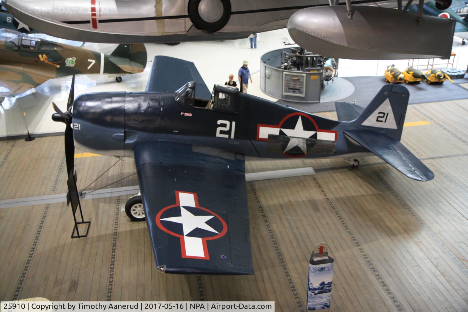 25910, Grumman F6F-3 Hellcat C/N Not found 25910, Grumman F6F-3 Hellcat, BuNo 25910, Restored after resting on the bottom  of Lake Michigan for a long time.