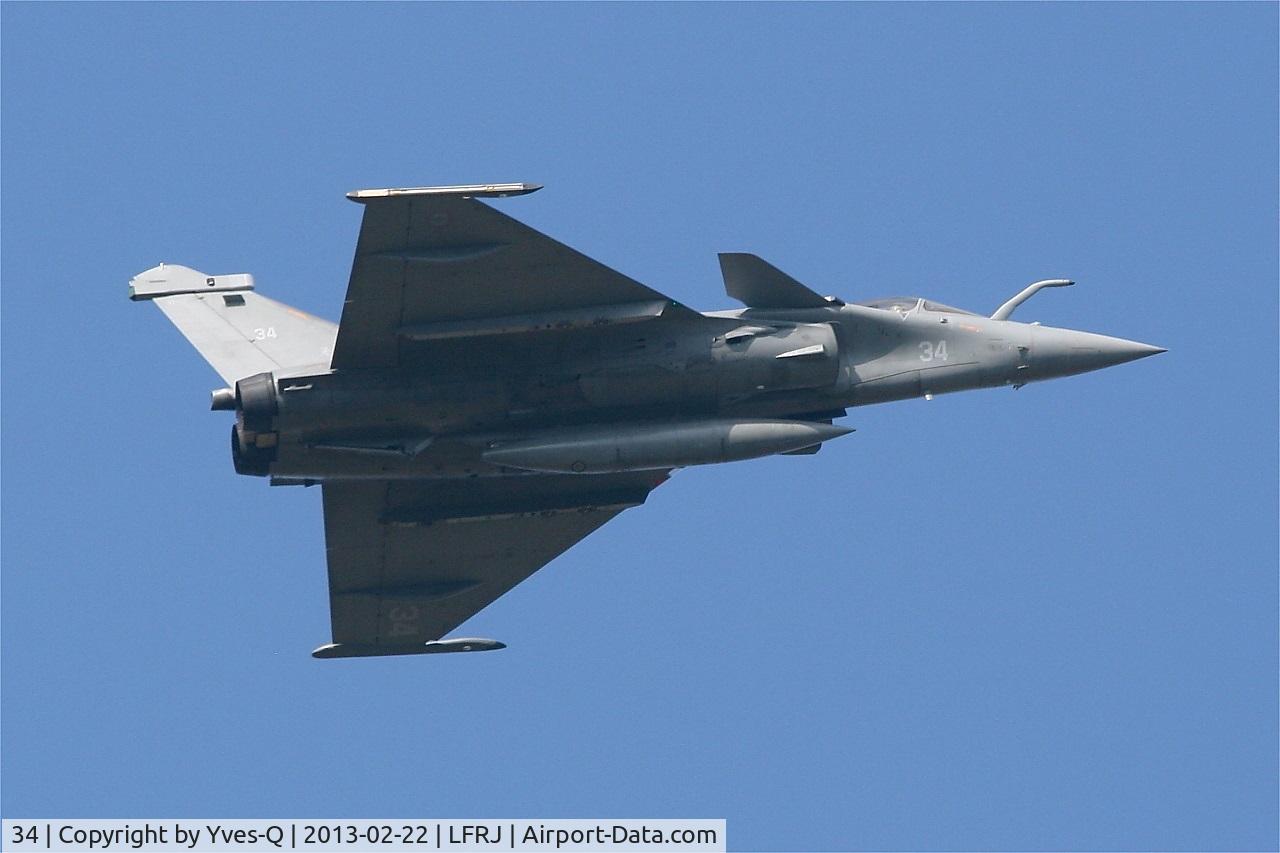 34, Dassault Rafale M C/N 34, Dassault Rafale M, Climbing from rwy 08, Landivisiau Naval Air Base (LFRJ)