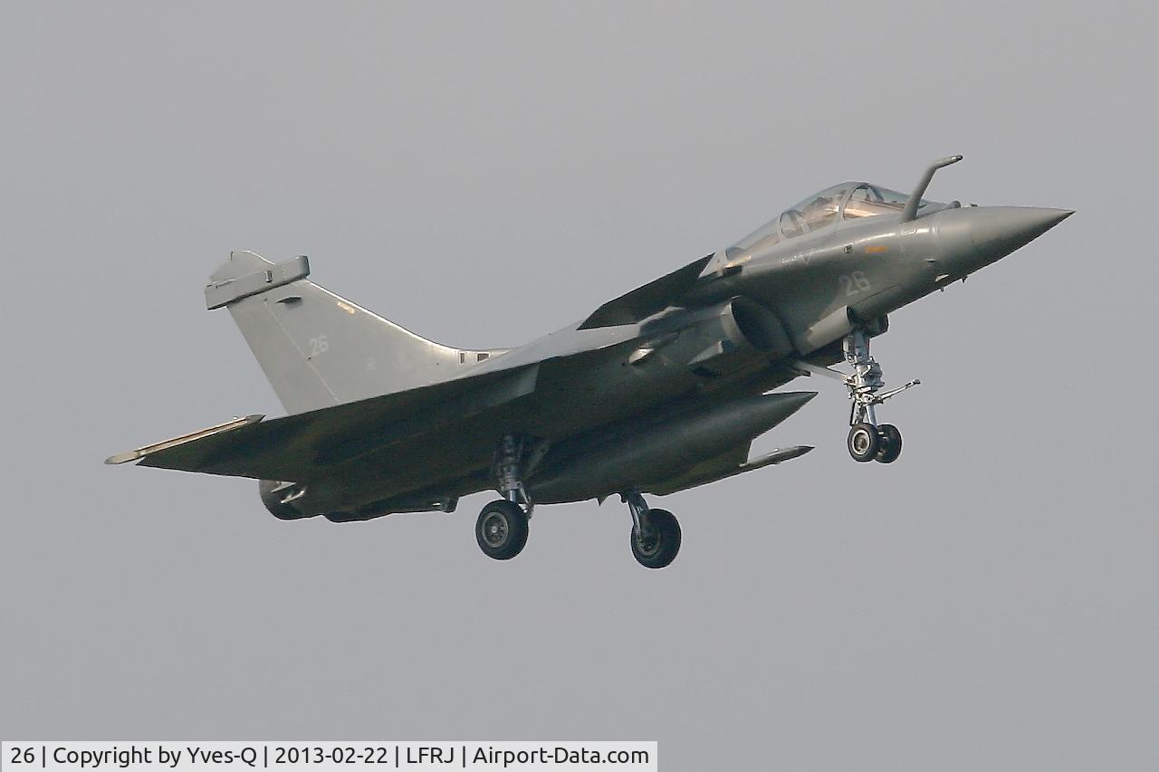 26, Dassault Rafale M C/N 26, Dassault Rafale M, Short approach rwy 08, Landivisiau Naval Air Base (LFRJ)