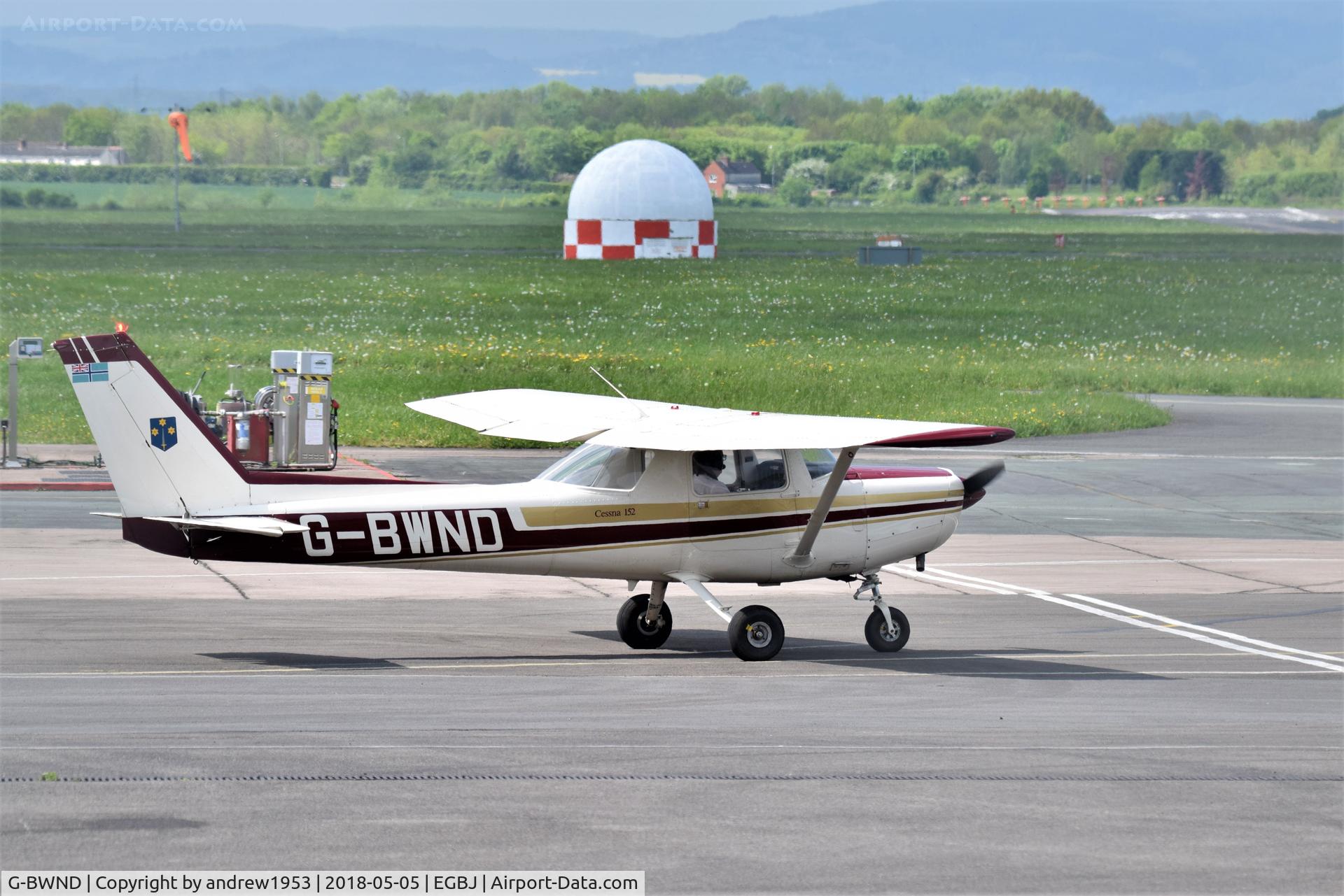 G-BWND, 1984 Cessna 152 C/N 152-85905, G-BWND at Gloucestershire Airport.