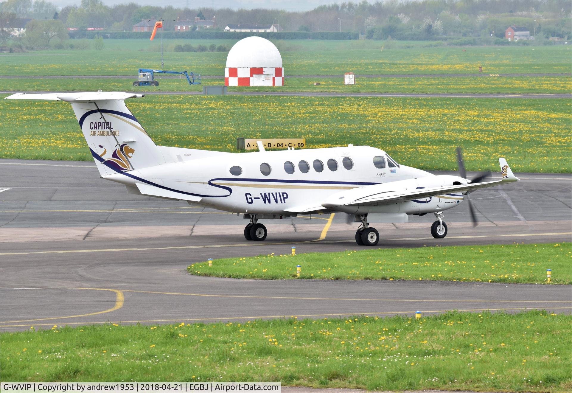 G-WVIP, 1980 Beech 200 Super King Air C/N BB-625, G-WVIP at Gloucestershire Airport.