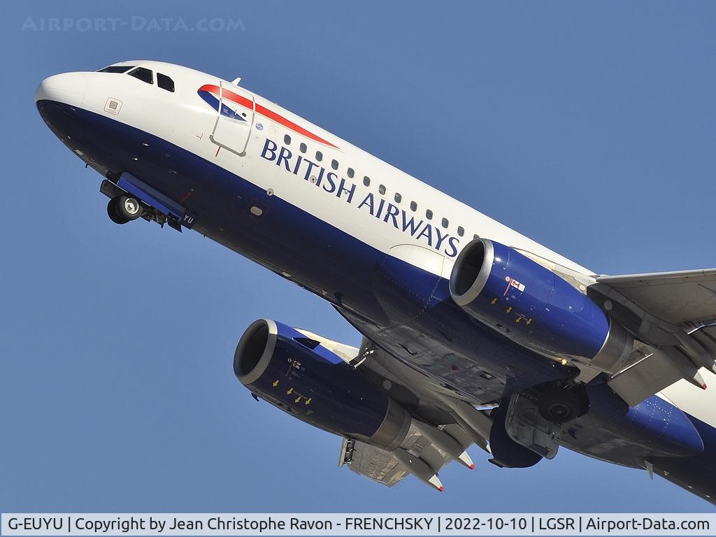 G-EUYU, 2014 Airbus A320-232 C/N 6028, Ba653/BAW65TR Santorin - LHR