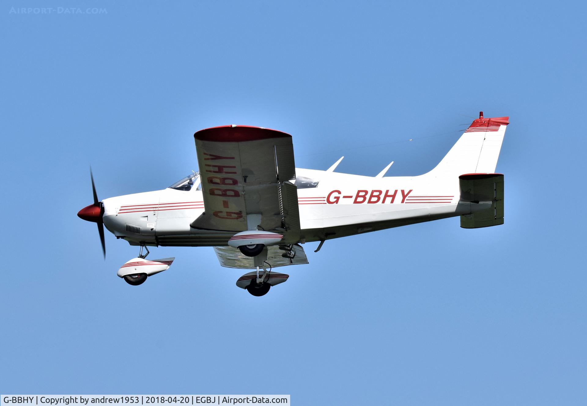 G-BBHY, 1973 Piper PA-28-180 Cherokee C/N 28-7305474, G-BBHY at Gloucestershire Airport.