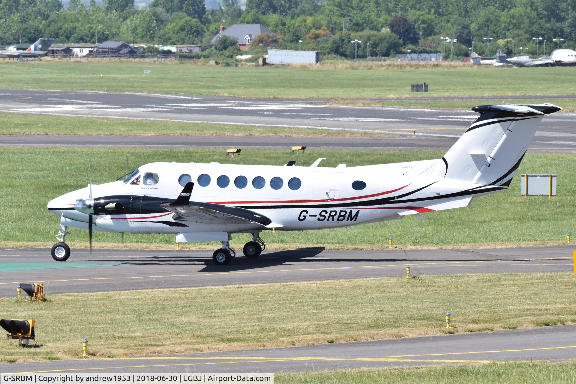 G-SRBM, 2016 Beechcraft 350i King Air (B300) C/N FL-1072, G-SRBM at Gloucestershire Airport.