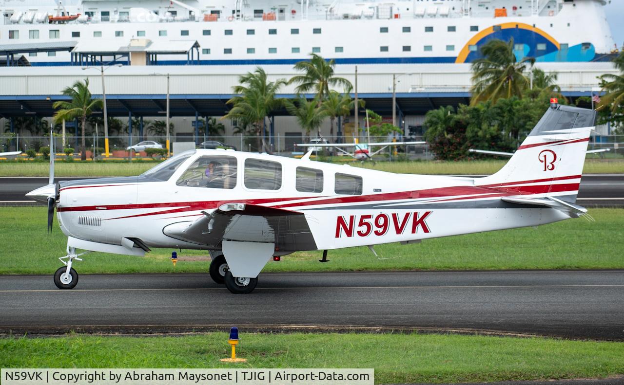 N59VK, 2008 Hawker Beechcraft Corp G36 Bonanza C/N E-3833, Taxing for departure