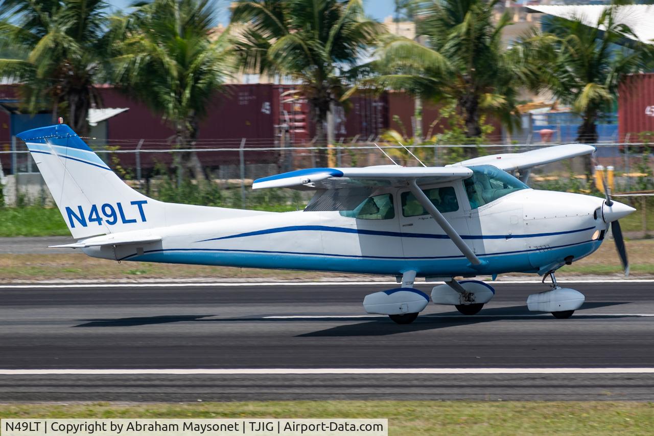 N49LT, 1977 Reims F182Q C/N F1820040, Landing on runway 9