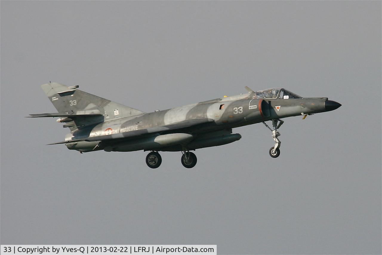 33, Dassault Super Etendard C/N 33, Dassault Super Etendard M, On final rwy 08, Landivisiau Naval Air Base (LFRJ)