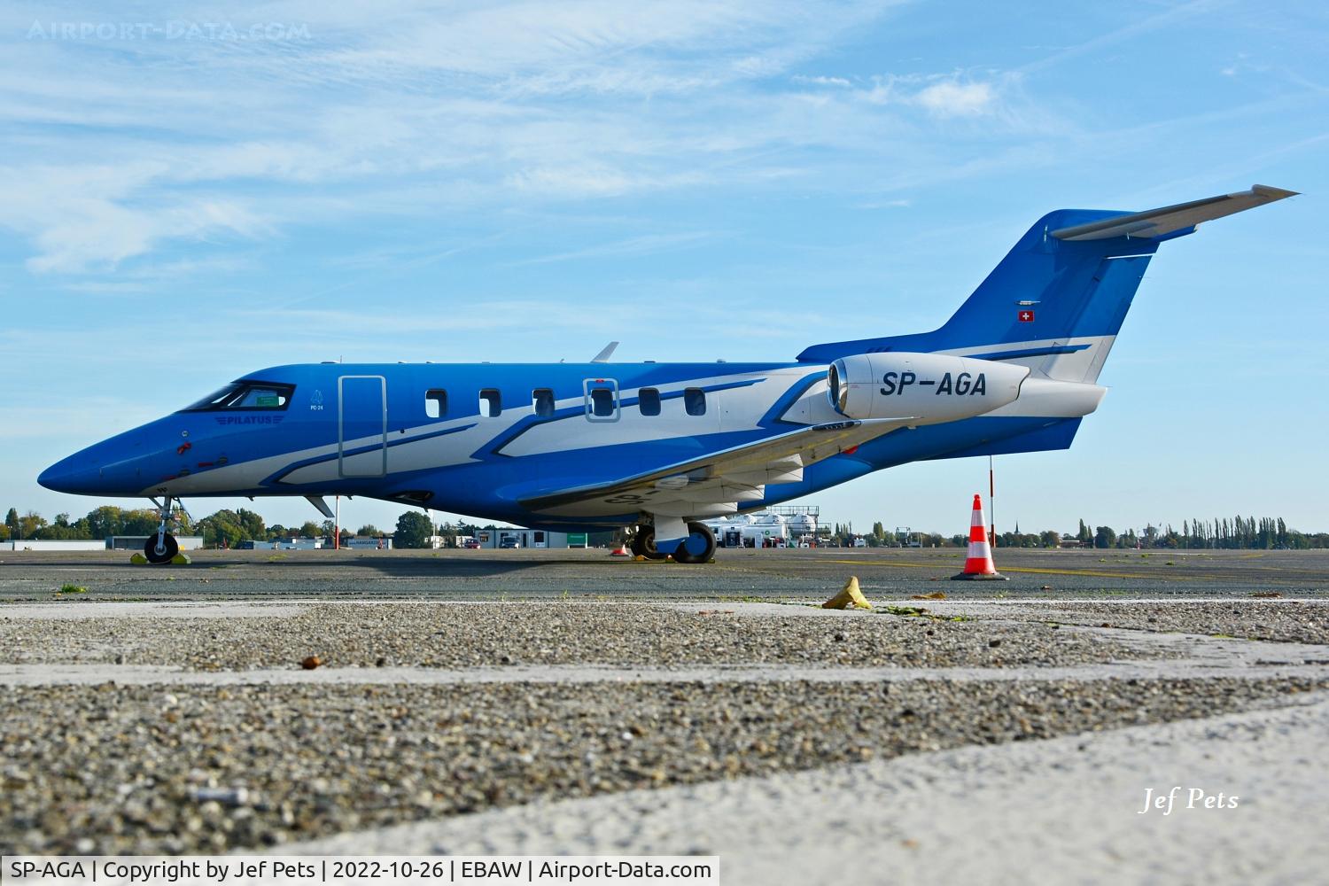 SP-AGA, 2019 Pilatus PC-24 C/N 134, At Antwerp Airport.  Former HB-VUI.
