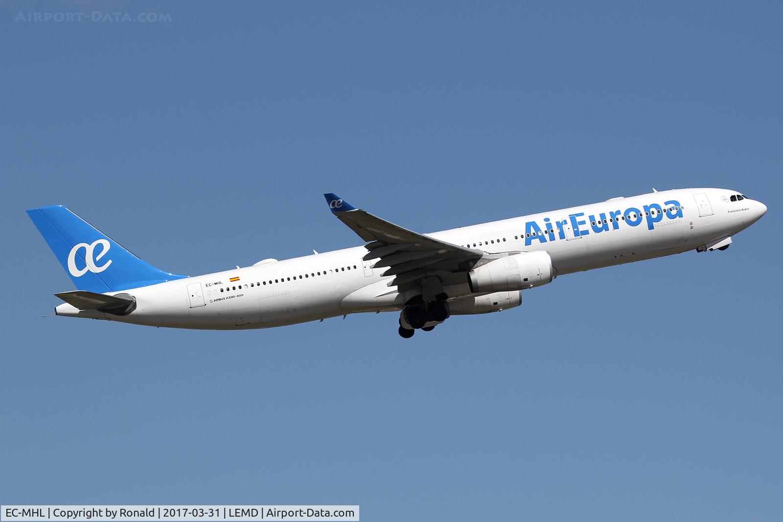 EC-MHL, 2014 Airbus A330-343 C/N 1574, at mad