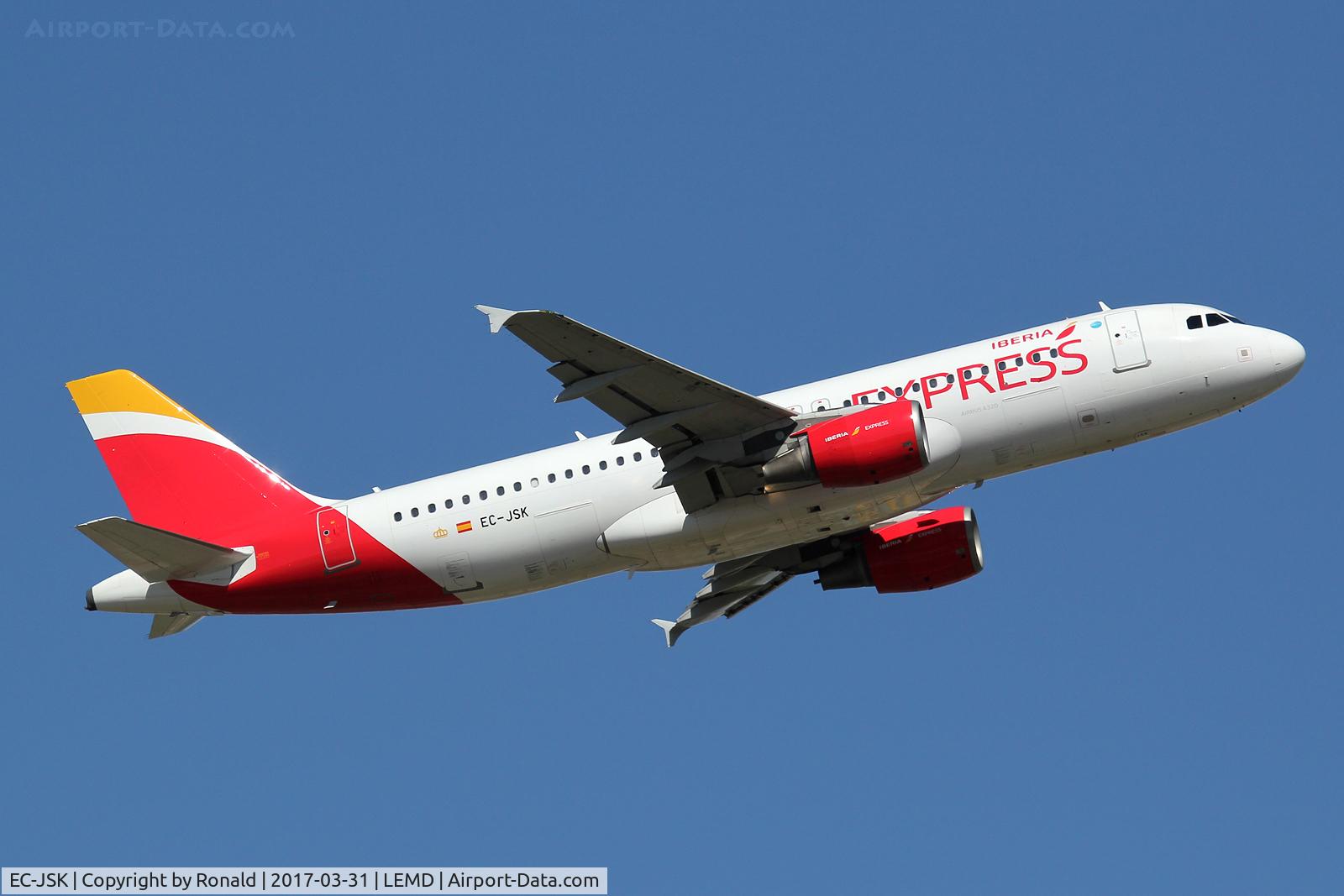 EC-JSK, 2006 Airbus A320-214 C/N 2807, at mad
