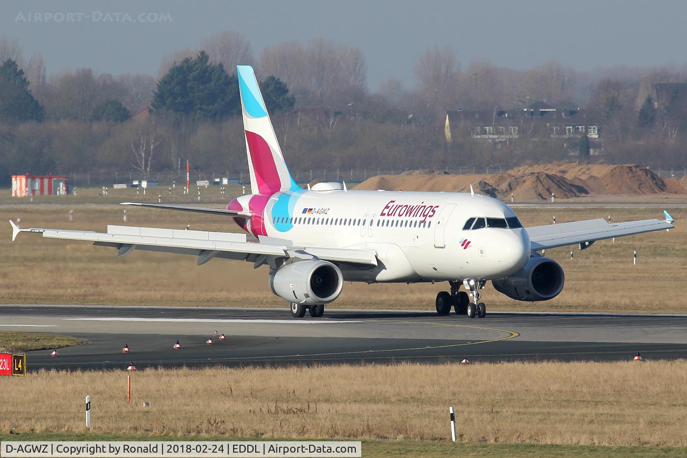 D-AGWZ, 2013 Airbus A319-132 C/N 5978, at dus