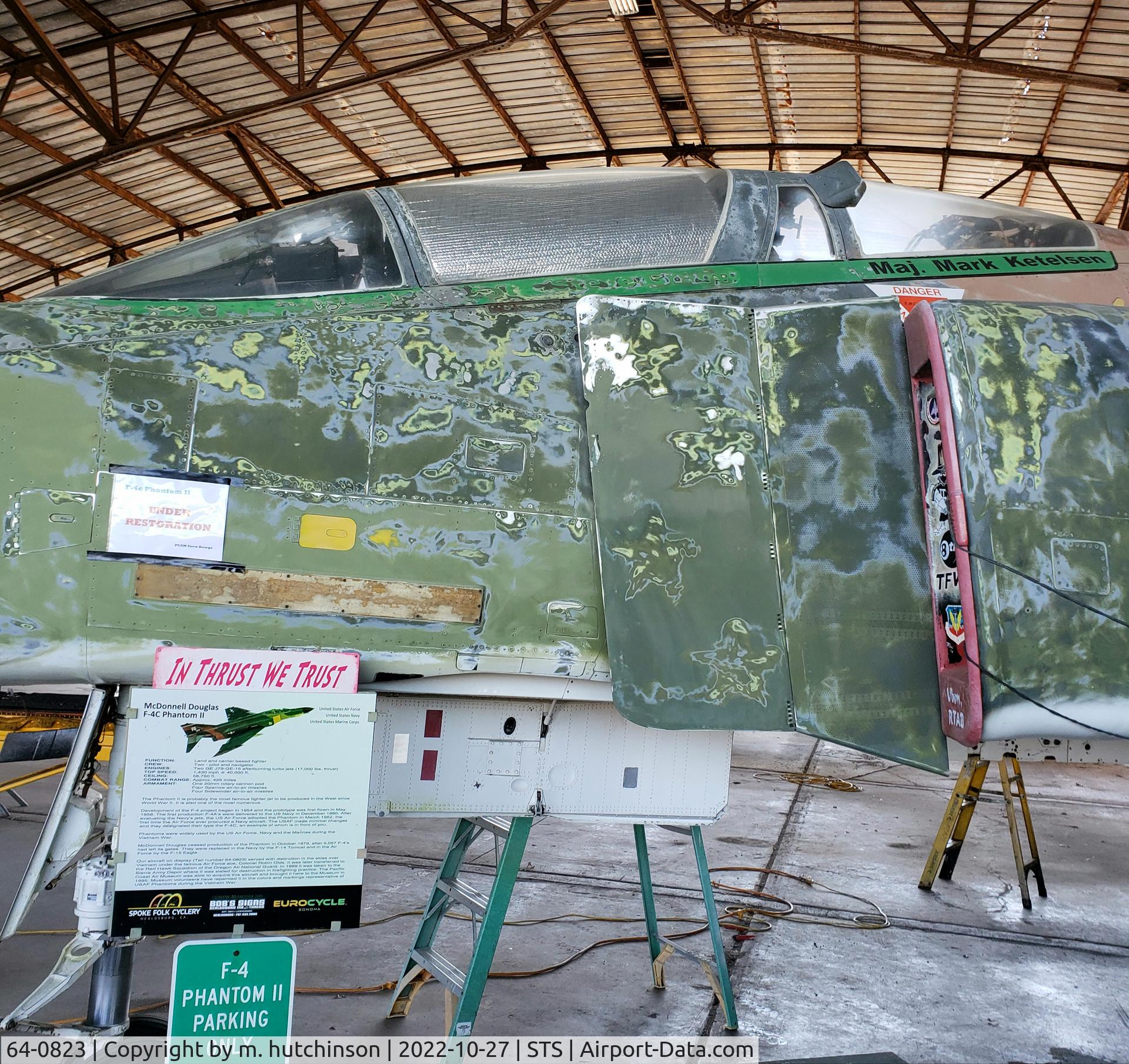 64-0823, 1964 McDonnell F-4C Phantom II C/N 1157, Intake splitter sanded over Mig kill stars.