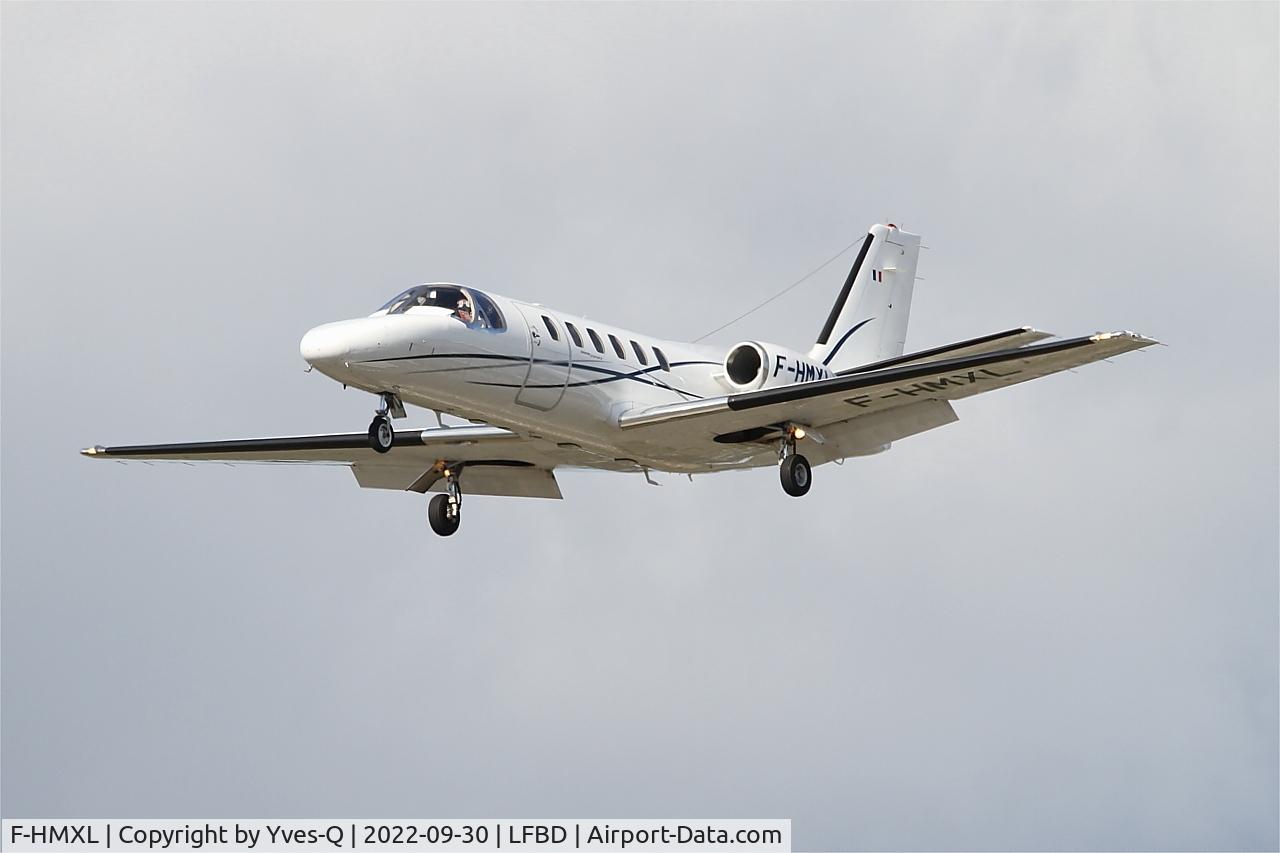 F-HMXL, 1990 Cessna 550 Citation II C/N 550-0634, Cessna 550 Citation II, Short approach rwy 23, Bordeaux Mérignac airport (LFBD-BOD