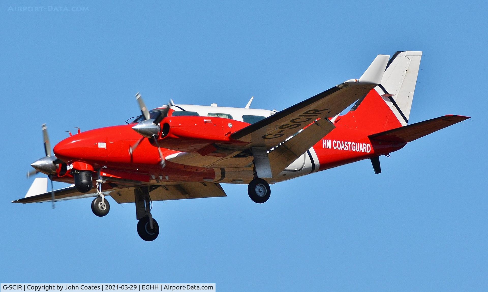 G-SCIR, 1977 Piper PA-31-310 Navajo C/N 31-7712038, On approach to 26