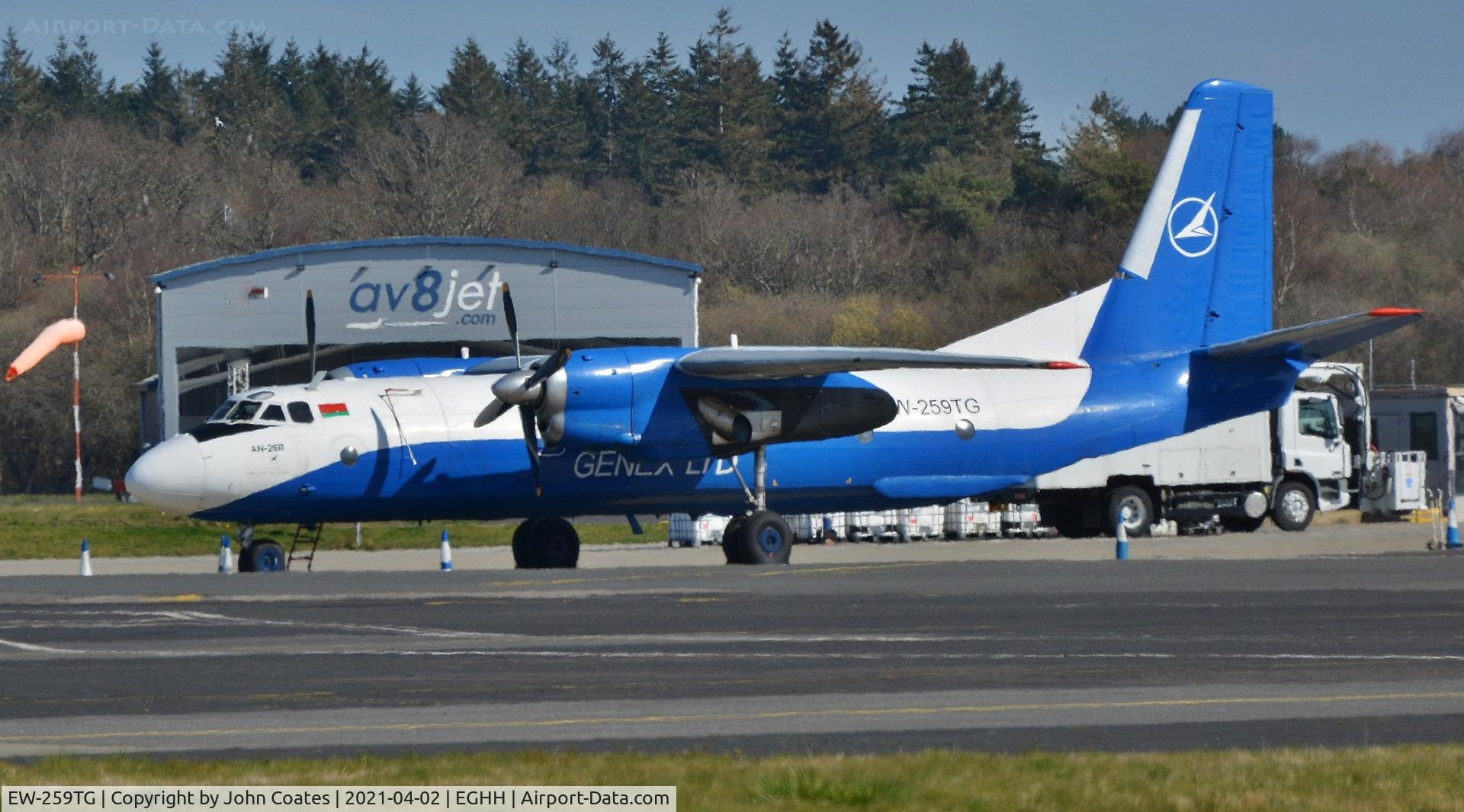 EW-259TG, 1983 Antonov An-26B C/N 12706, Rare visitor on stand