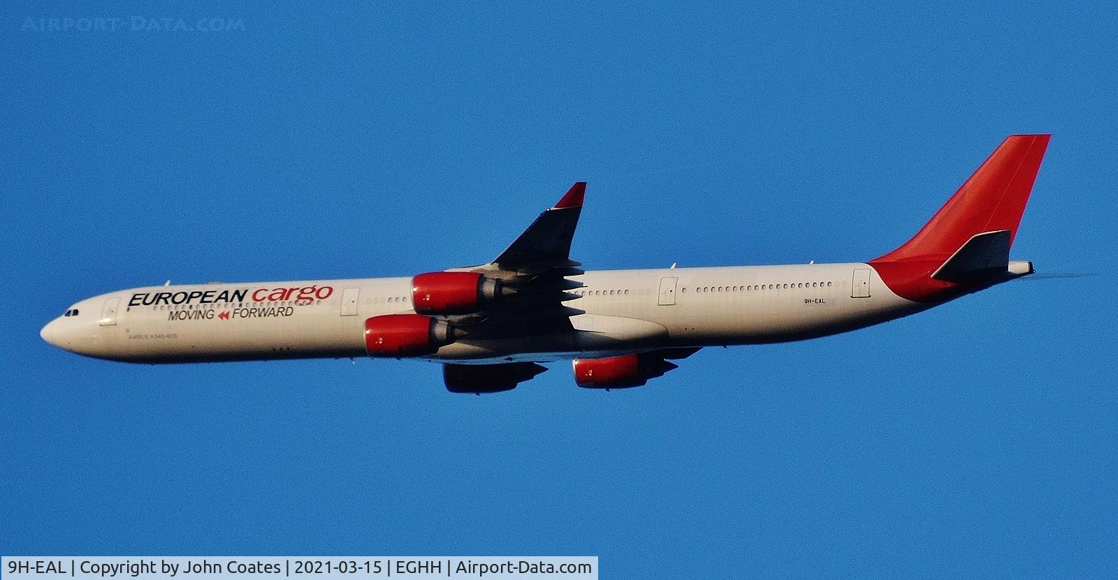 9H-EAL, 2005 Airbus A340-642 C/N 622, Downwind on evening arrival