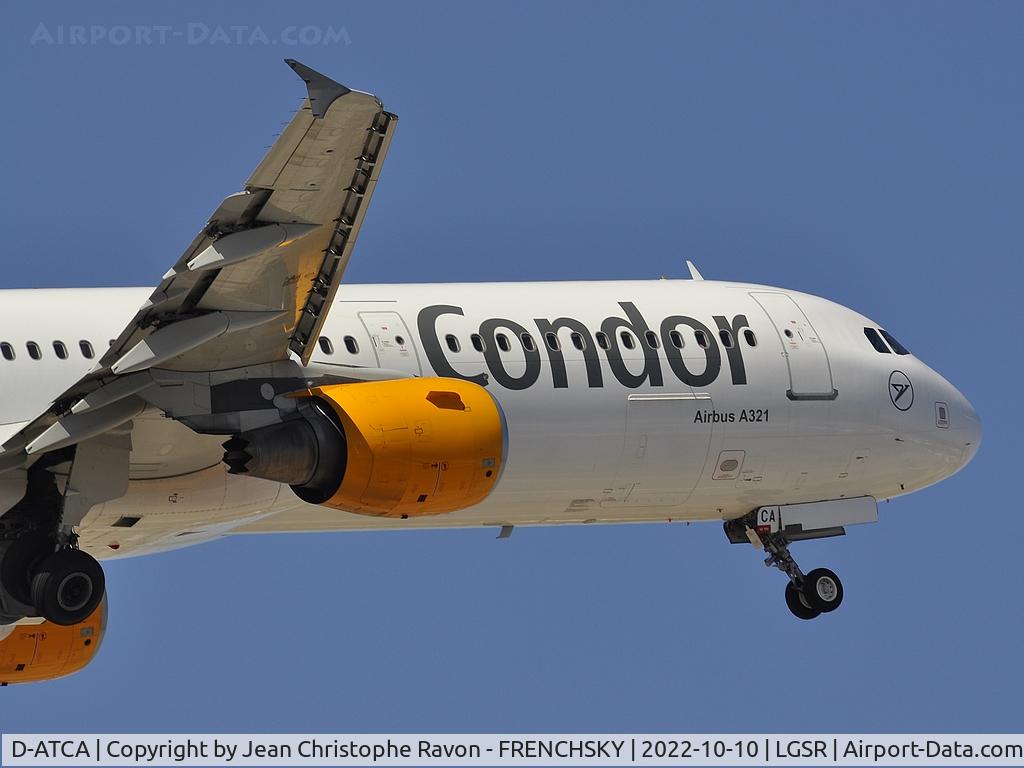 D-ATCA, 2010 Airbus A321-211 C/N 4334, CONDOR DE1603/CFG8CK SANTORIN to MUNICH