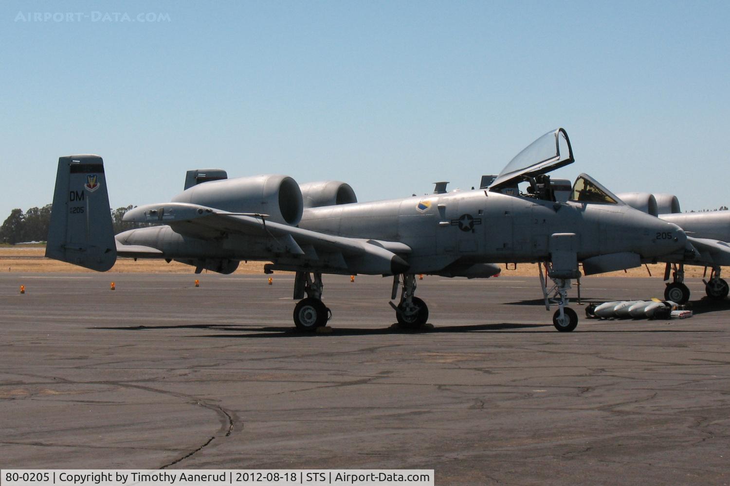 80-0205, 1980 Fairchild Republic A-10A Thunderbolt II C/N A10-0555, 1980 Fairchild Republic A-10A Thunderbolt II, c/n: A10-0555, Wins over Wine Country 2012