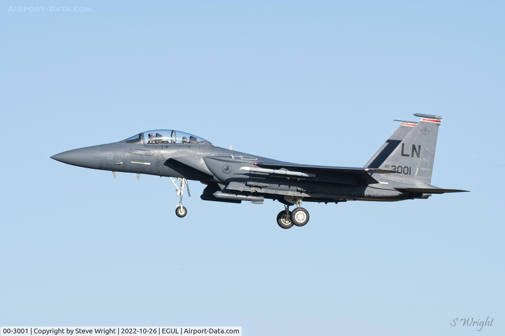 00-3001, 2000 McDonnell Douglas F-15E Strike Eagle C/N 1367/E228, RAF Lakenheath UK