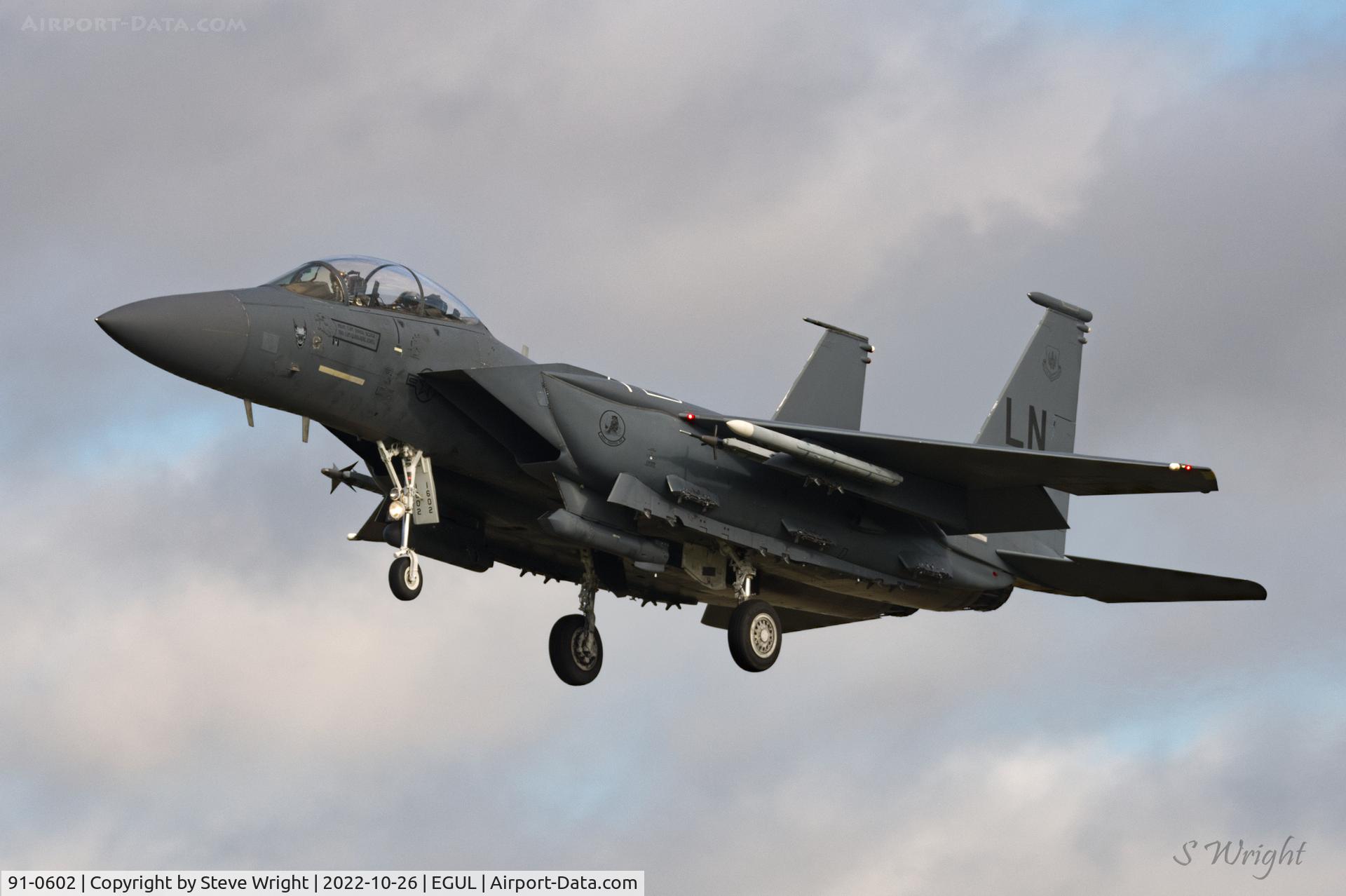 91-0602, 1991 McDonnell Douglas F-15E Strike Eagle C/N 1245/E203, RAF Lakenheath UK