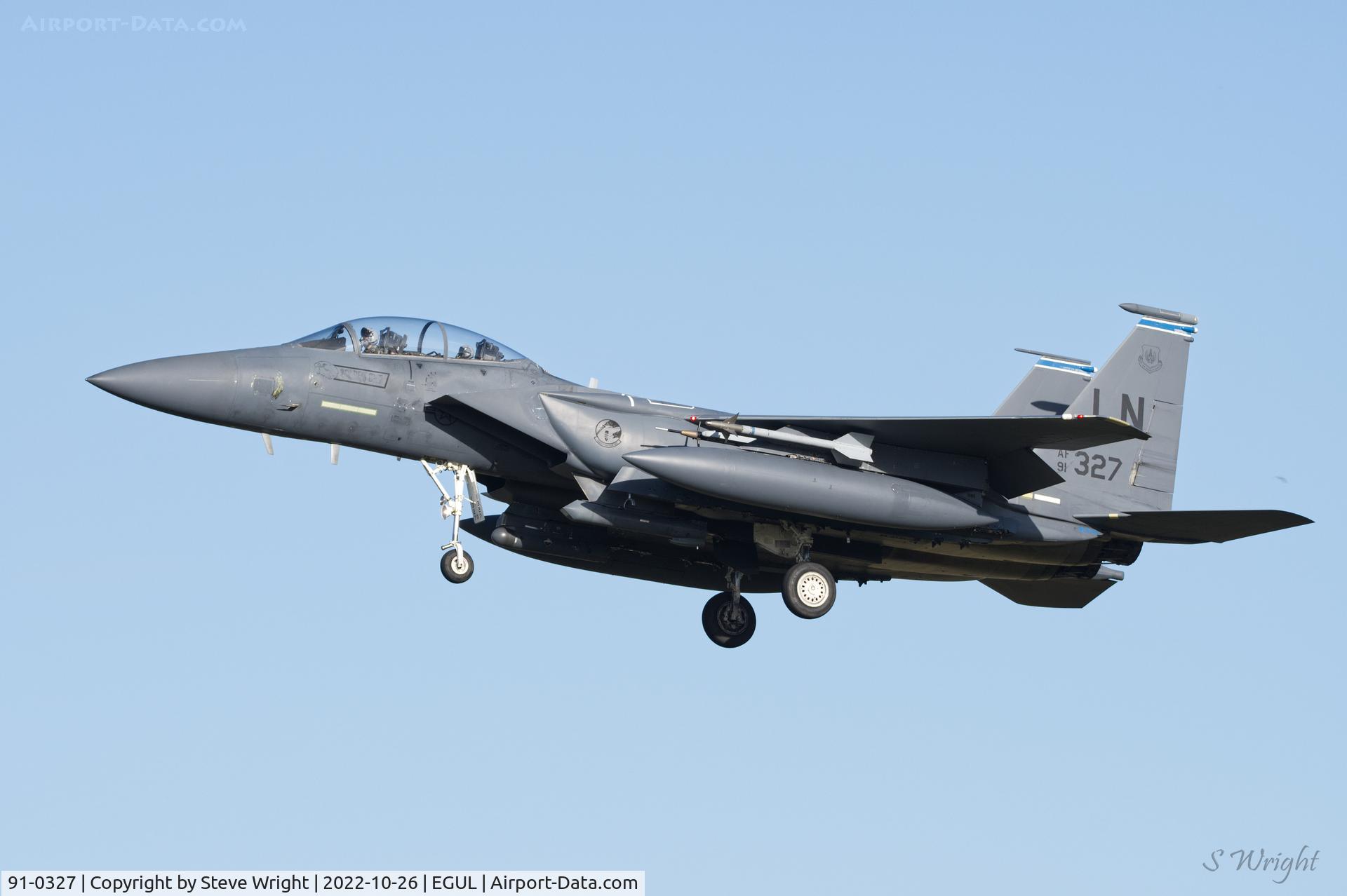 91-0327, 1991 McDonnell Douglas F-15E Strike Eagle C/N 1234/E192, RAF Lakenheath UK