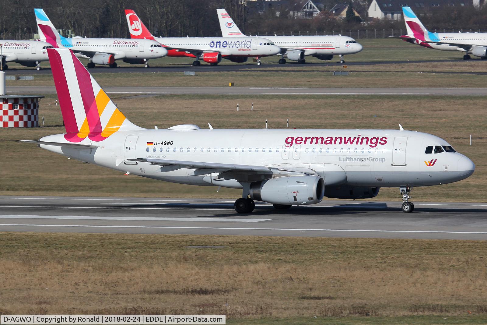 D-AGWO, 2009 Airbus A319-132 C/N 4166, at dus