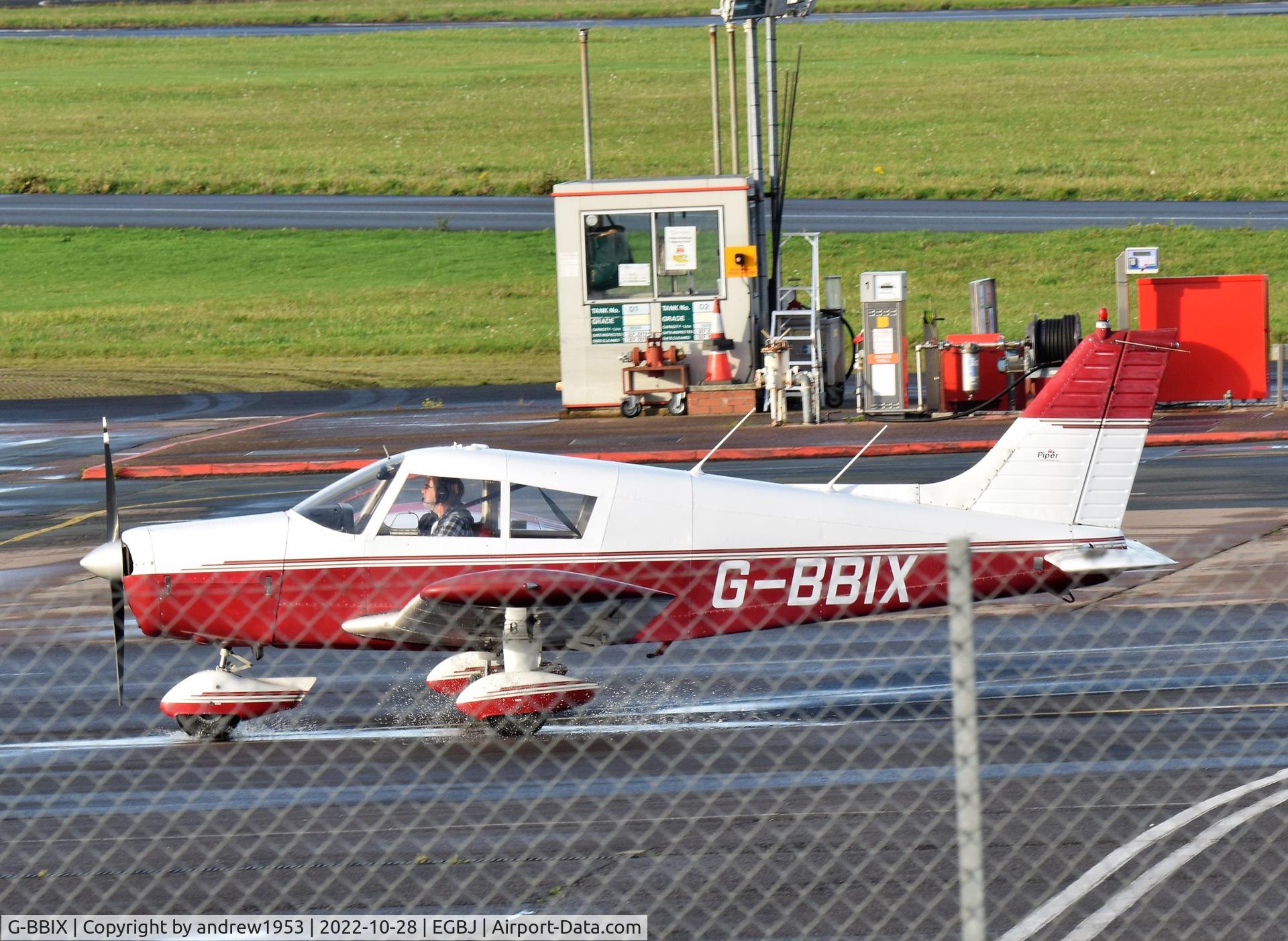 G-BBIX, 1972 Piper PA-28-140 Cherokee C/N 28-7225442, G-BBIX at Gloucestershire Airport.