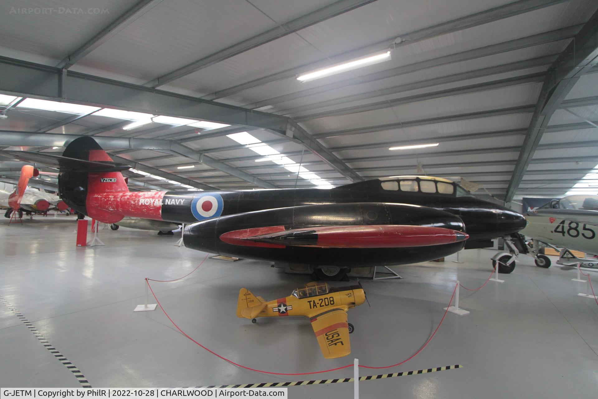 G-JETM, 1949 Gloster Meteor T.7 C/N Not found G-JETM/VZ638, VZ638 (G-JETM) 1949 Gloster Meteor T7 Gatwick Aviation Museum