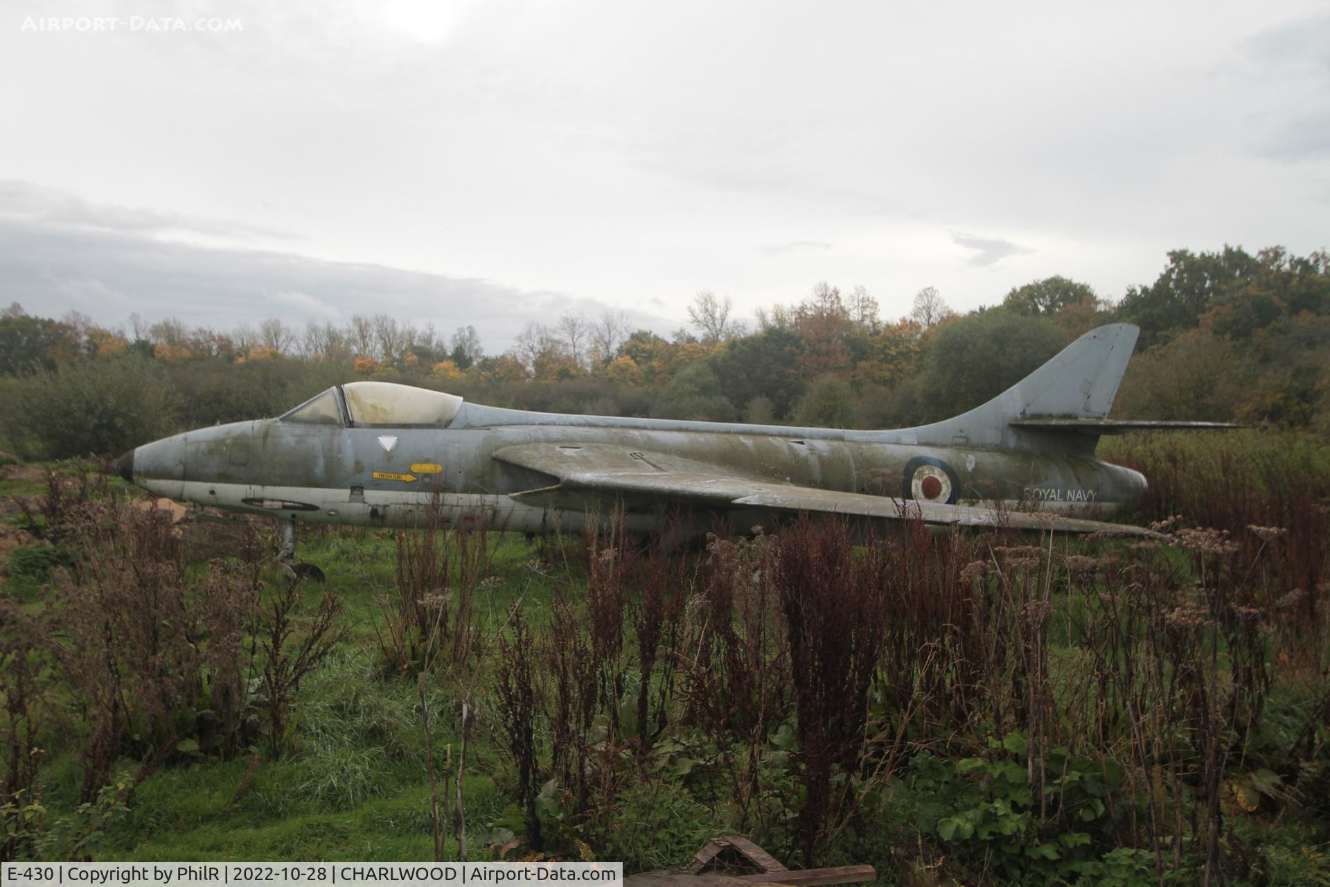 E-430, 1958 Hawker Hunter F.51 C/N 41H-680289, 'XF418' (G-9-448, E-430) 1956 Hawker Hunter F51 Gatwick Aviation Museum