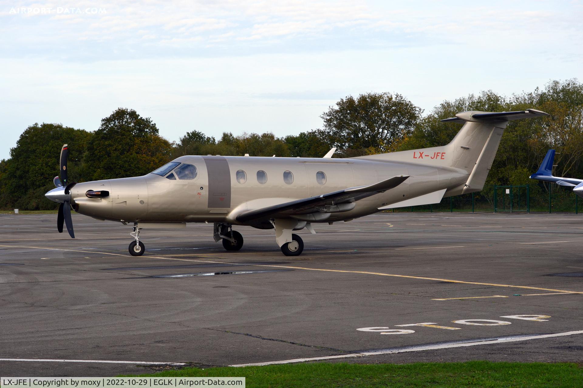 LX-JFE, 2018 Pilatus PC-12/47E C/N 1789, Pilatus PC-12/47E at Blackbushe.