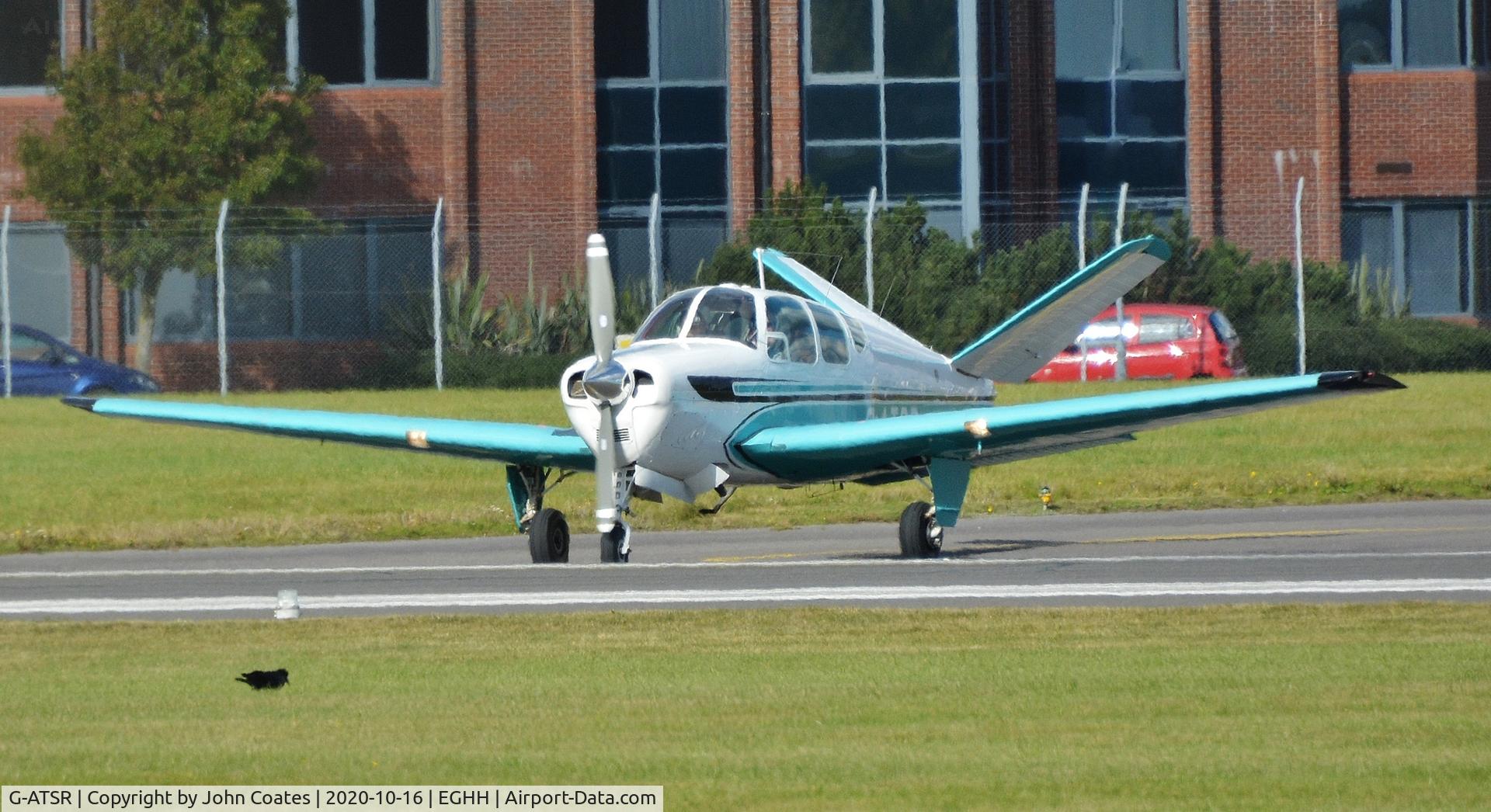 G-ATSR, 1959 Beech M35 Bonanza C/N D-6236, Taxiing to depart